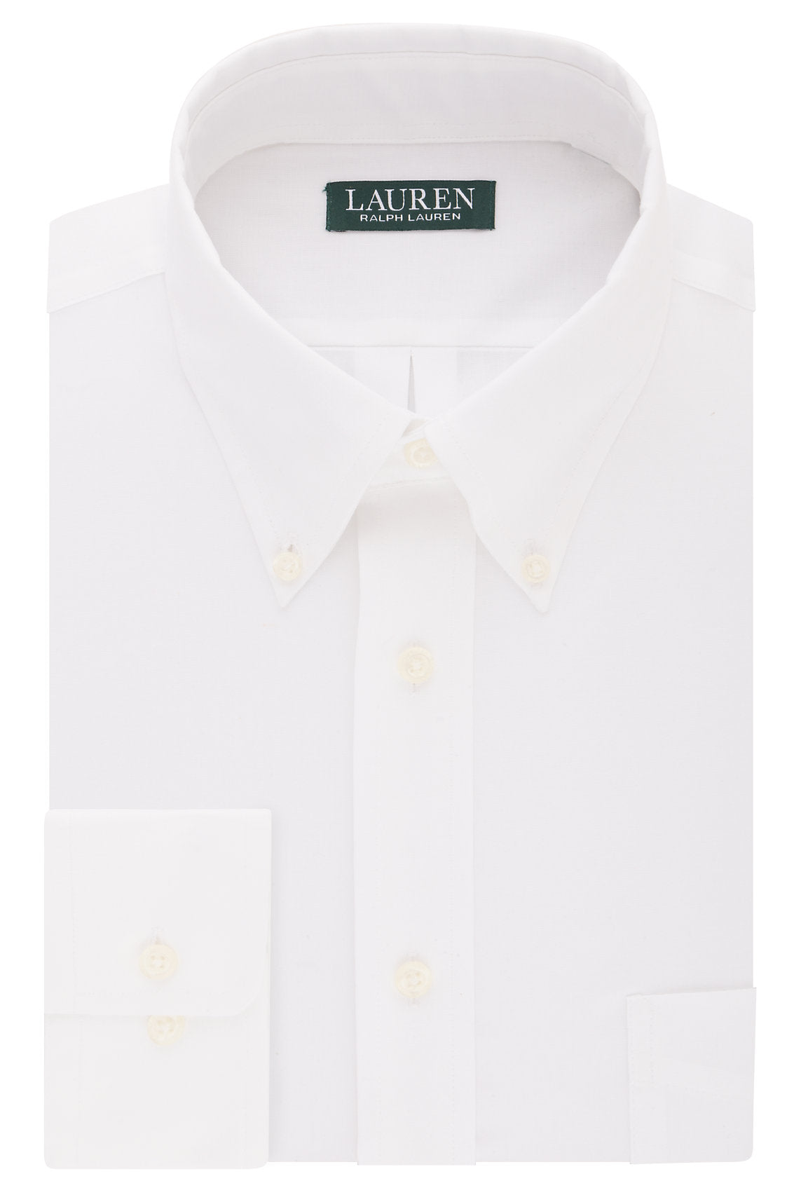 Ralph Lauren Regular Fit Wrinkle Resistant Solid Color Stretch Dress Shirt