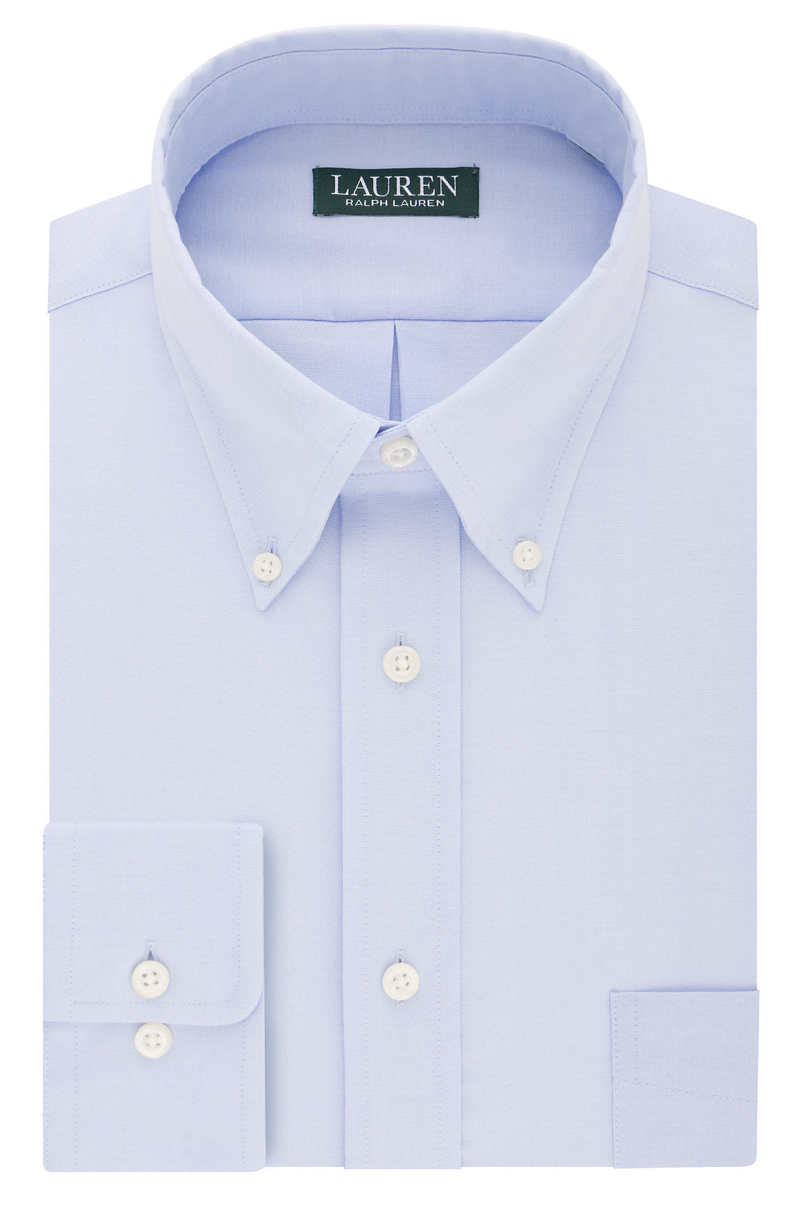 Ralph Lauren Regular Fit Wrinkle Resistant Solid Color Stretch Dress Shirt