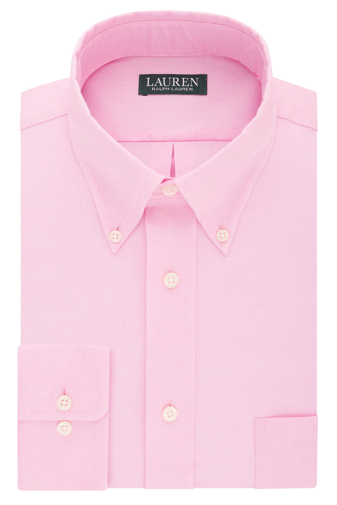 Ralph Lauren Regular Fit Wrinkle Resistant Solid Color Stretch Dress Shirt