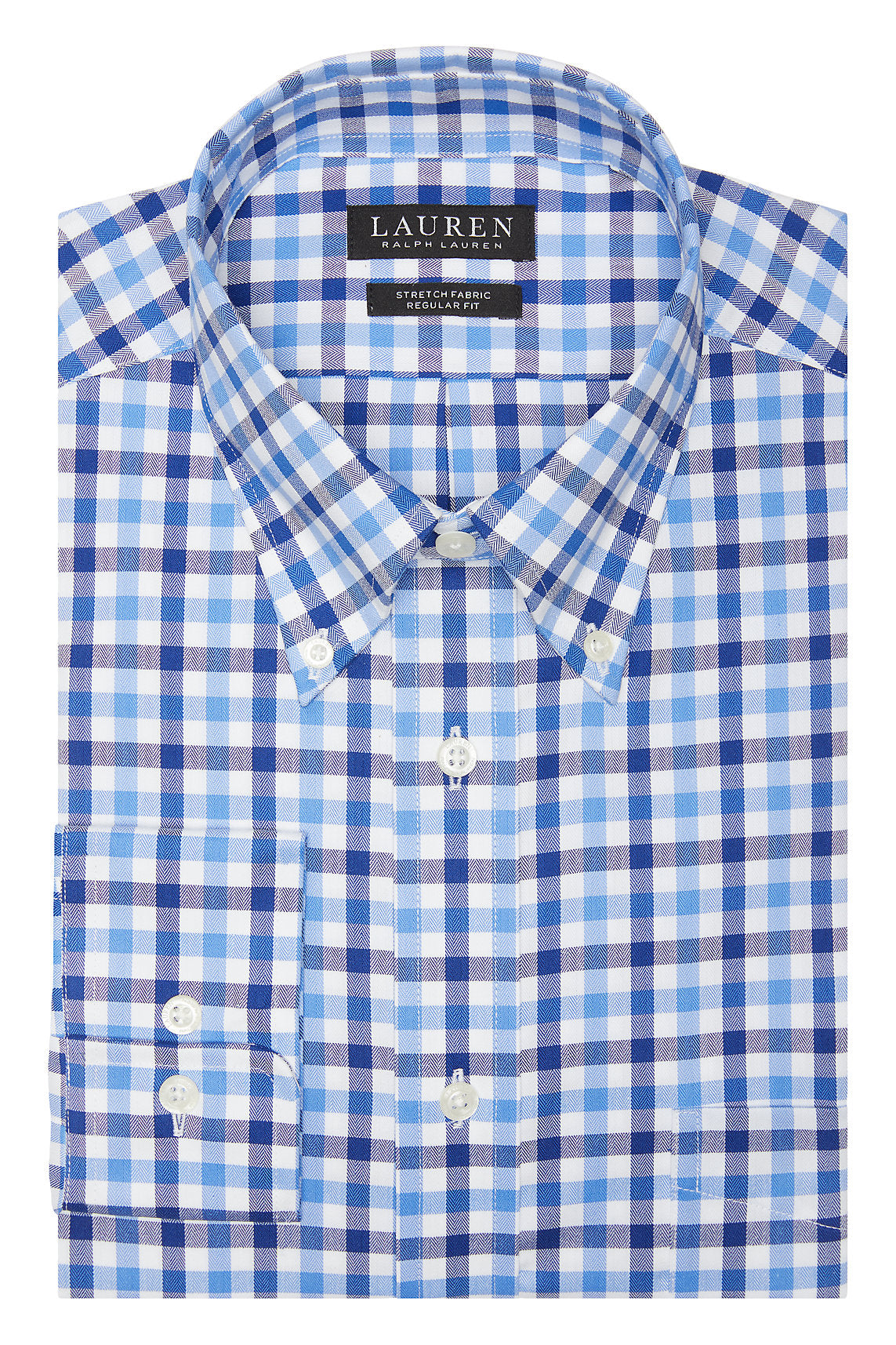 Ralph Lauren Regular Fit Wrinkle Resistant Multi Check Stretch Dress Shirt