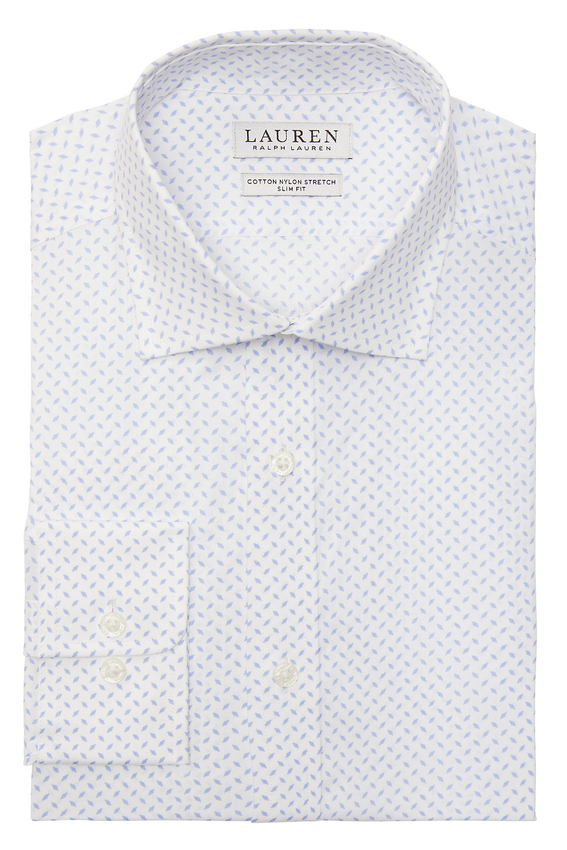 Ralph Lauren Slim Fit UltraFlex Diamond Print Stretch Dress Shirt