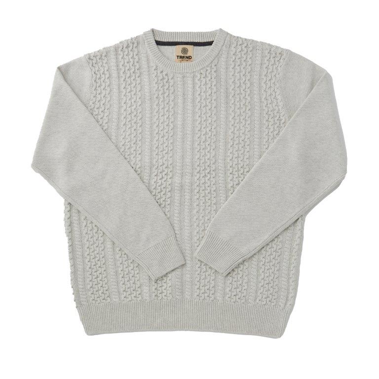 Trend by Fusion Cable Knit Crew Neck Sweater