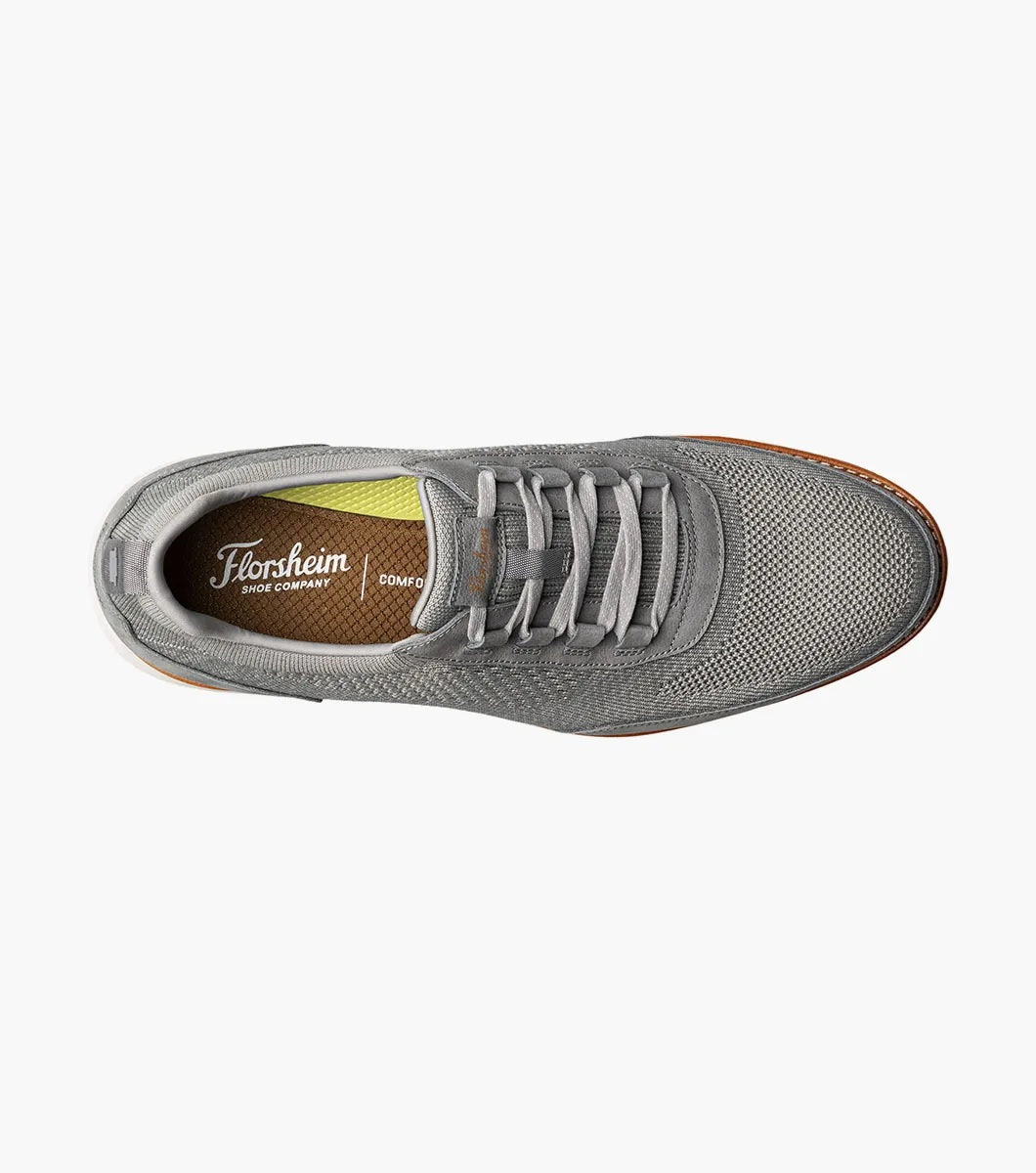 Florsheim Launch Knit Elastic Lace Moc Toe Slip On - Gray