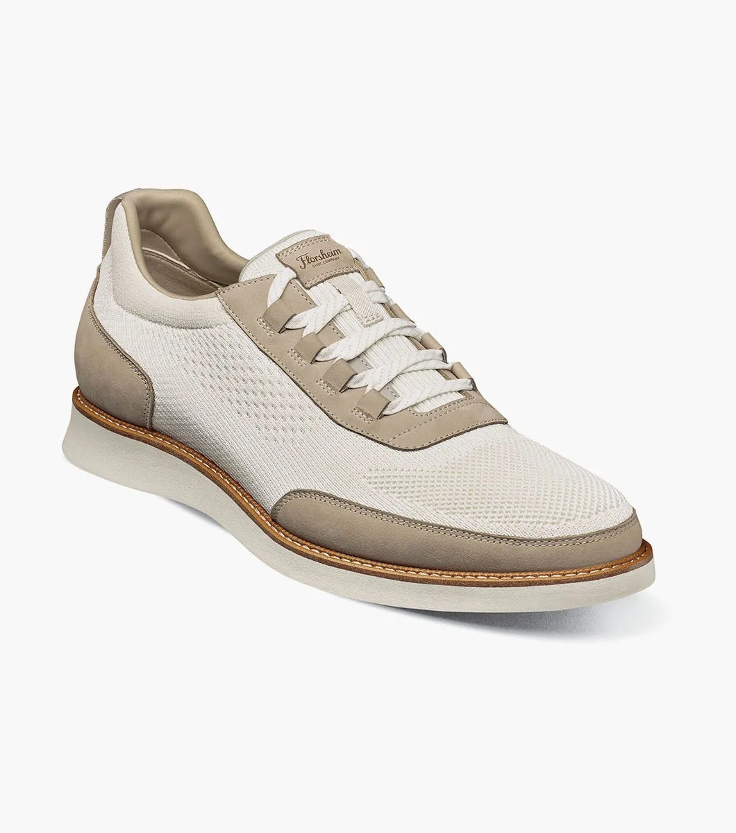 Florsheim Launch Knit Elastic Lace Moc Toe Slip On - Ice