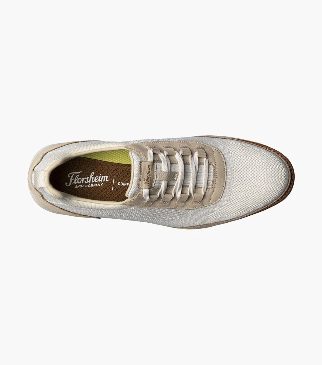 Florsheim Launch Knit Elastic Lace Moc Toe Slip On - Ice