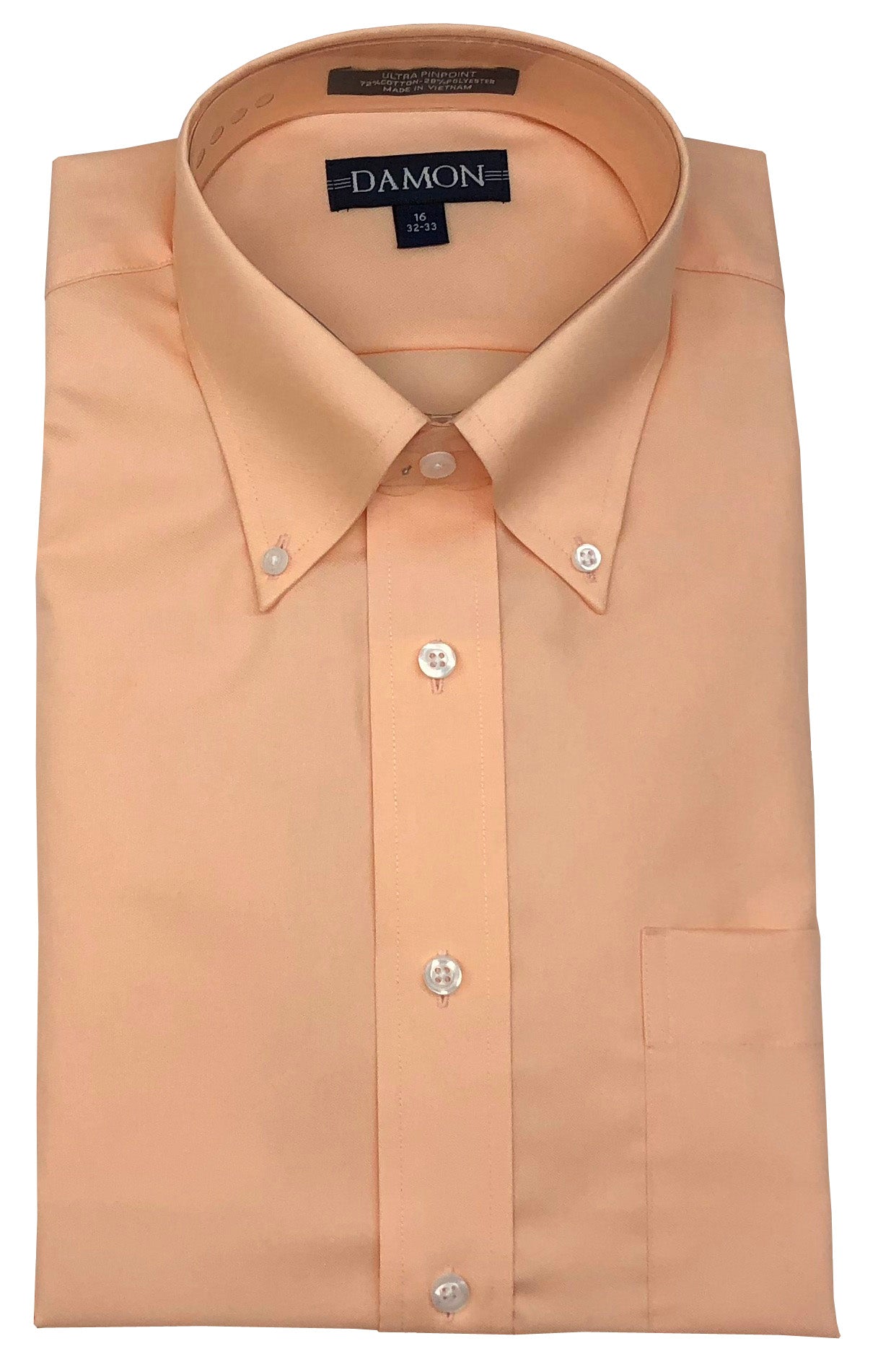 Damon Pinpoint Oxford Solid Color Long Sleeve Dress Shirt