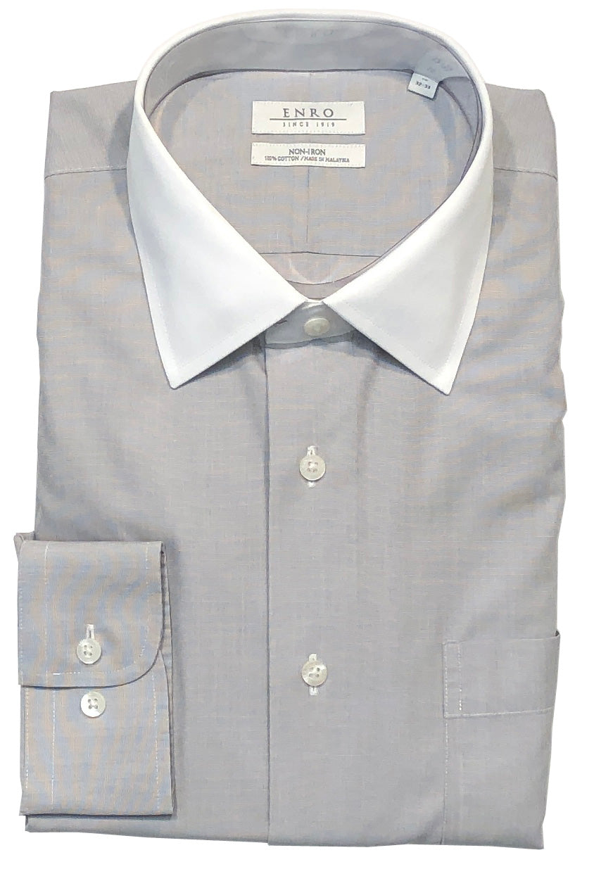Enro Spread Collar Non-Iron Long Sleeve Dress Shirt