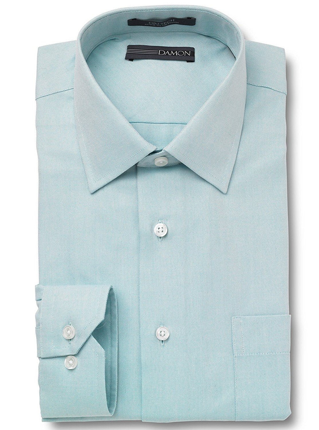 Damon Monroe Twill Solid Color Long Sleeve Dress Shirt
