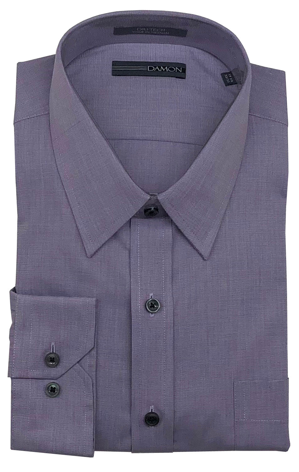 Damon End on End Solid Color Long Sleeve Dress Shirt