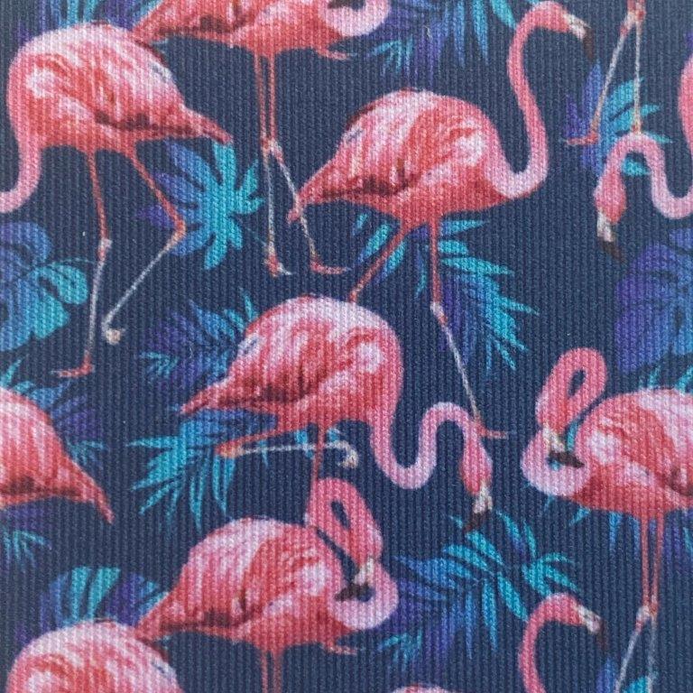 FX Fusion 'Flamingo Love' Printed Short Sleeve Golf Polo Shirt