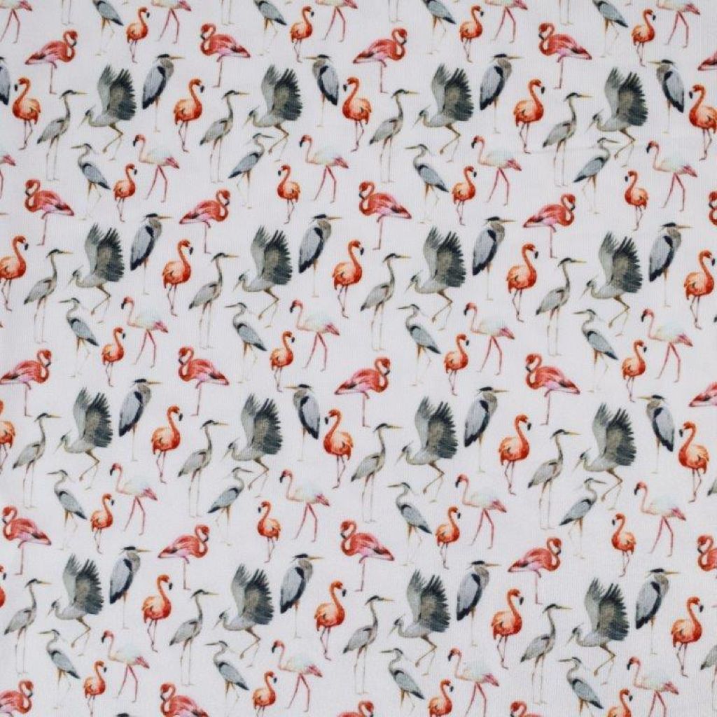 FX Fusion 'Flamingo and Friends' Printed Short Sleeve Golf Polo Shirt