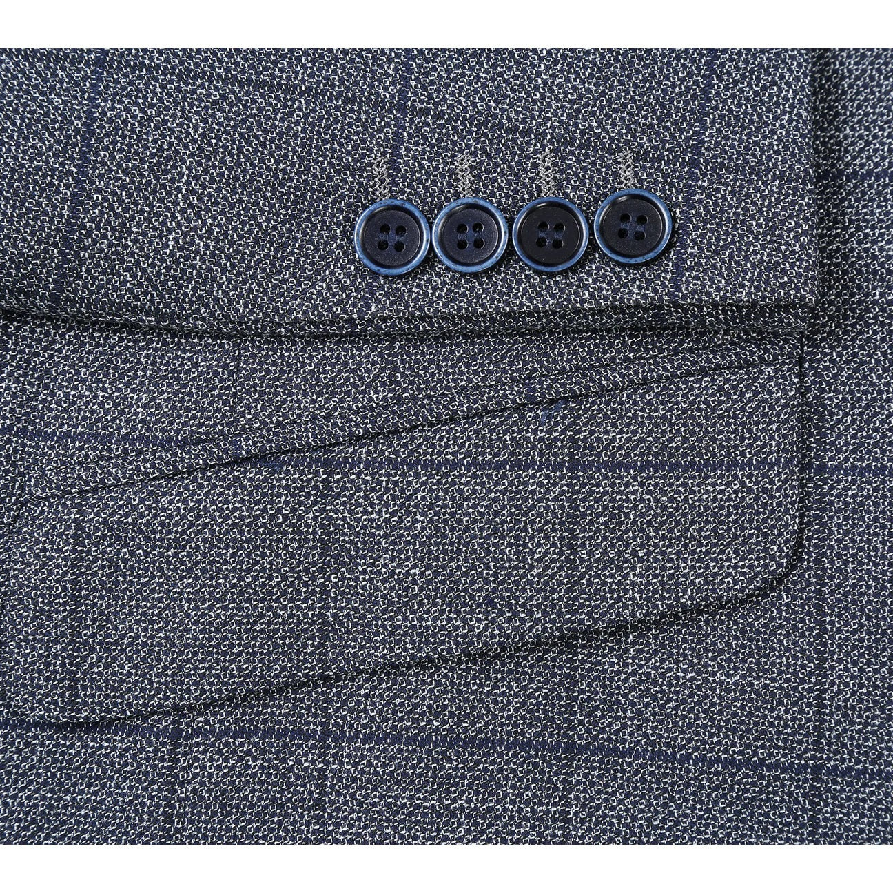 Renoir Gray Windowpane Slim Fit Sport Coat