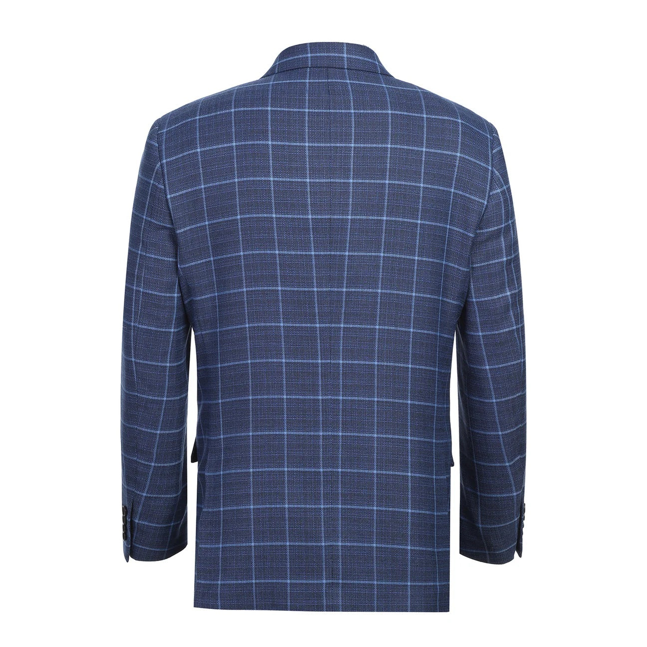 Renoir Blue Windowpane Classic Fit Sport Coat
