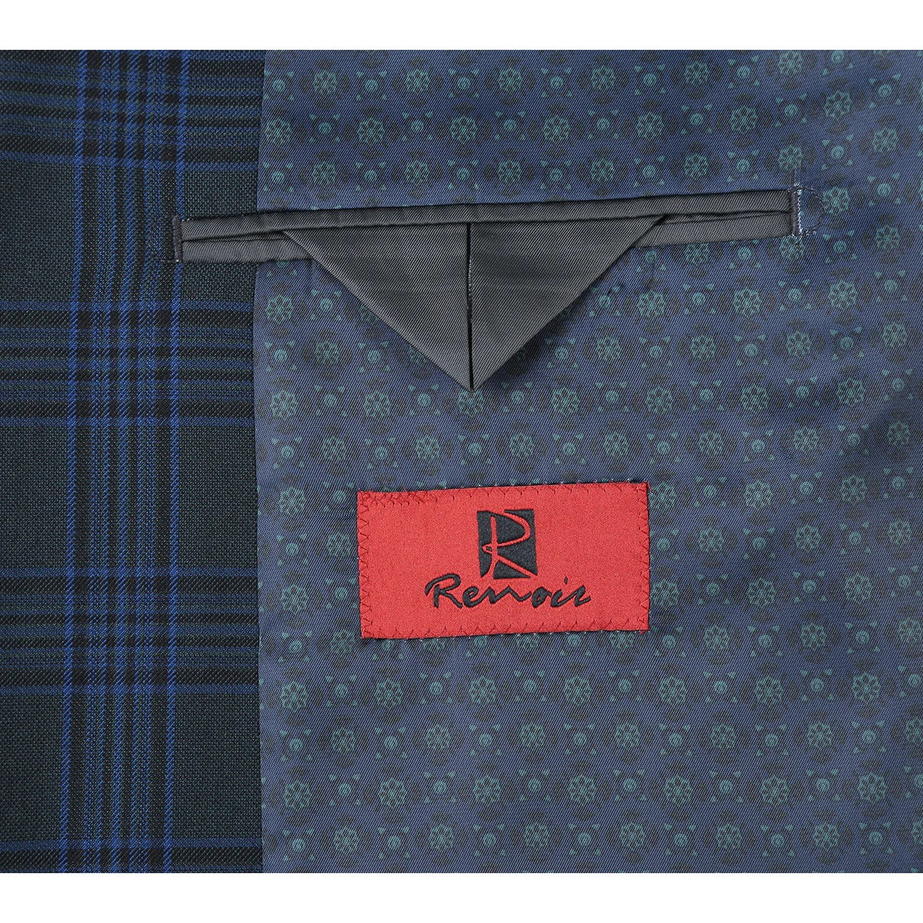 Renoir Green Plaid Slim Fit Sport Coat
