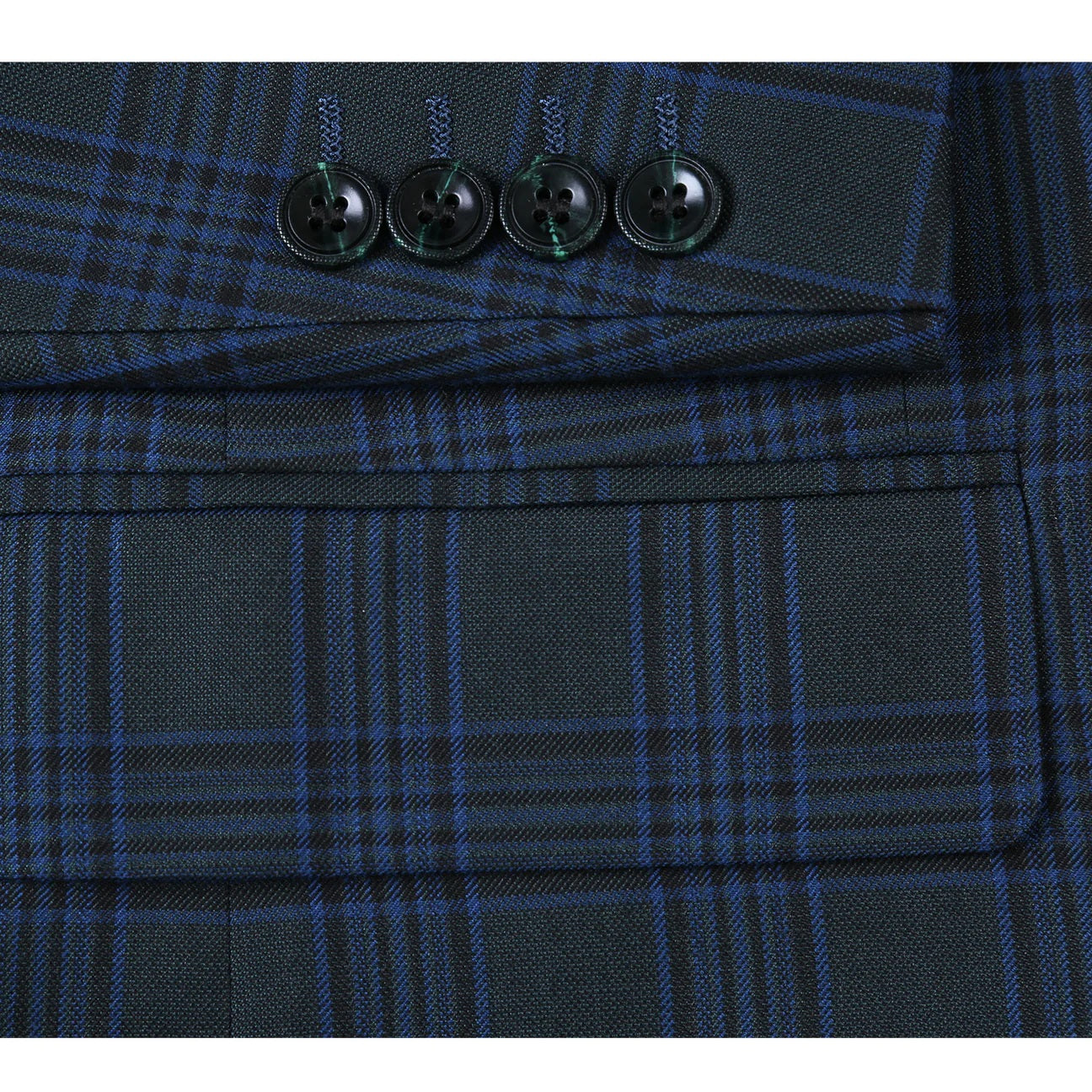 Renoir Green Plaid Slim Fit Sport Coat