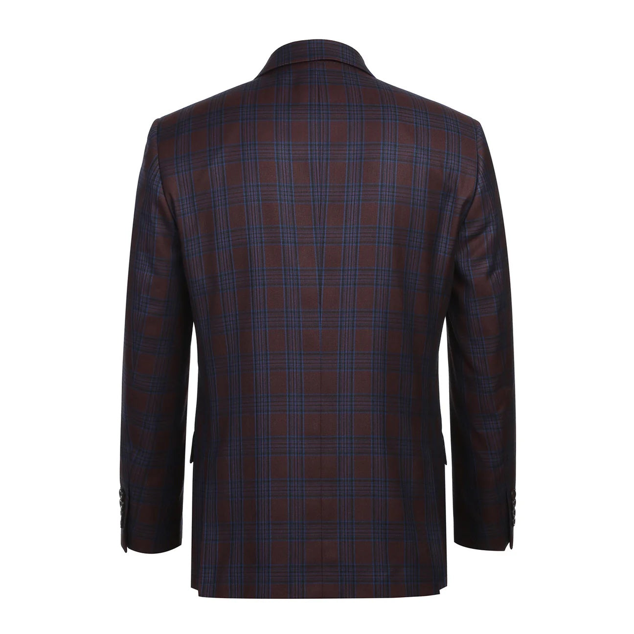 Renoir Burgundy Plaid Slim Fit Sport Coat