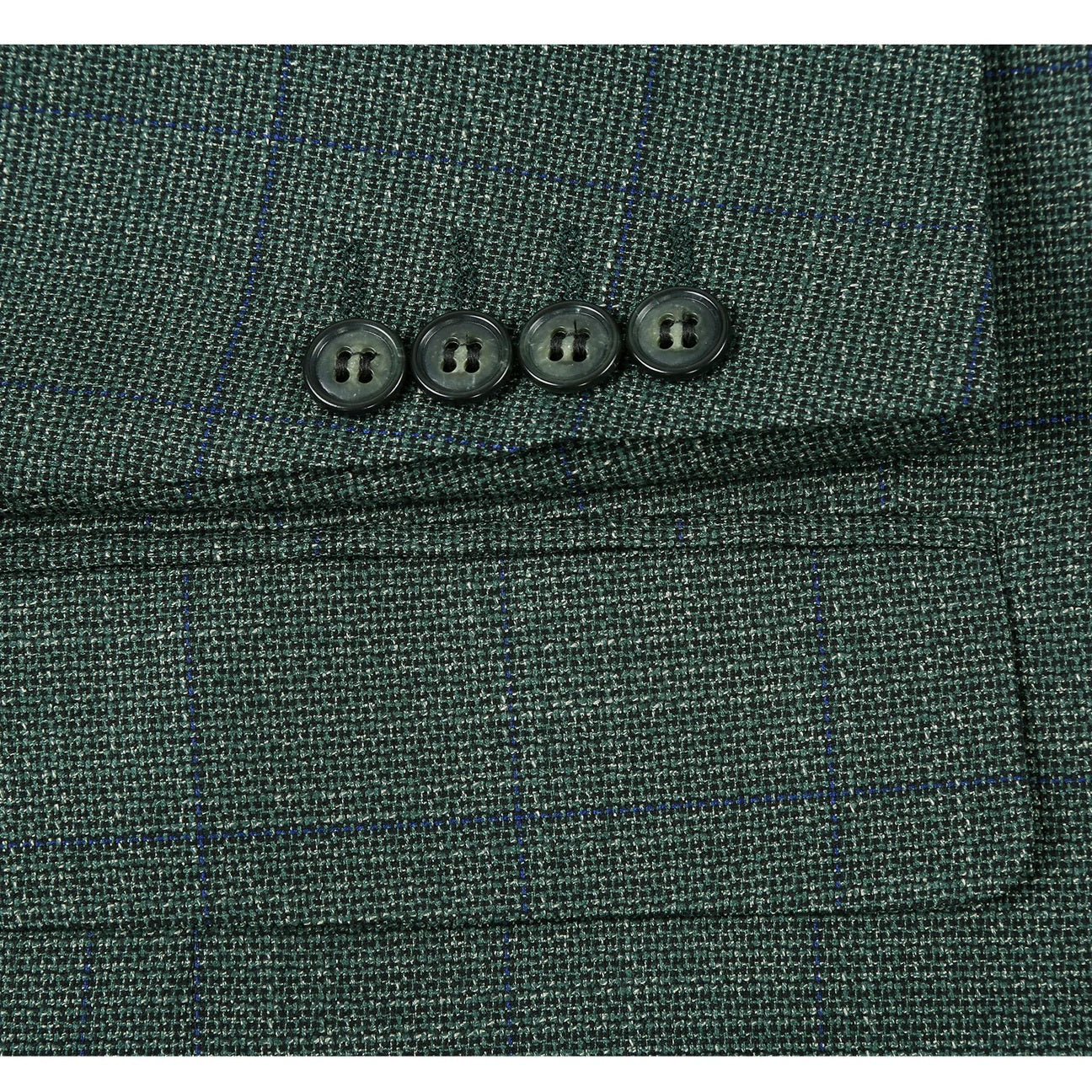 Renoir Green Windowpane Slim Fit Sport Coat