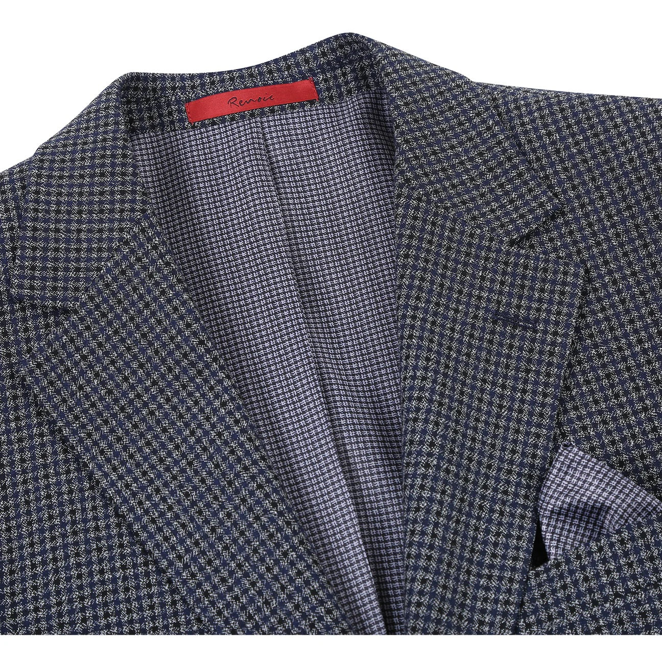 Renoir Blue Check Slim Fit Sport Coat