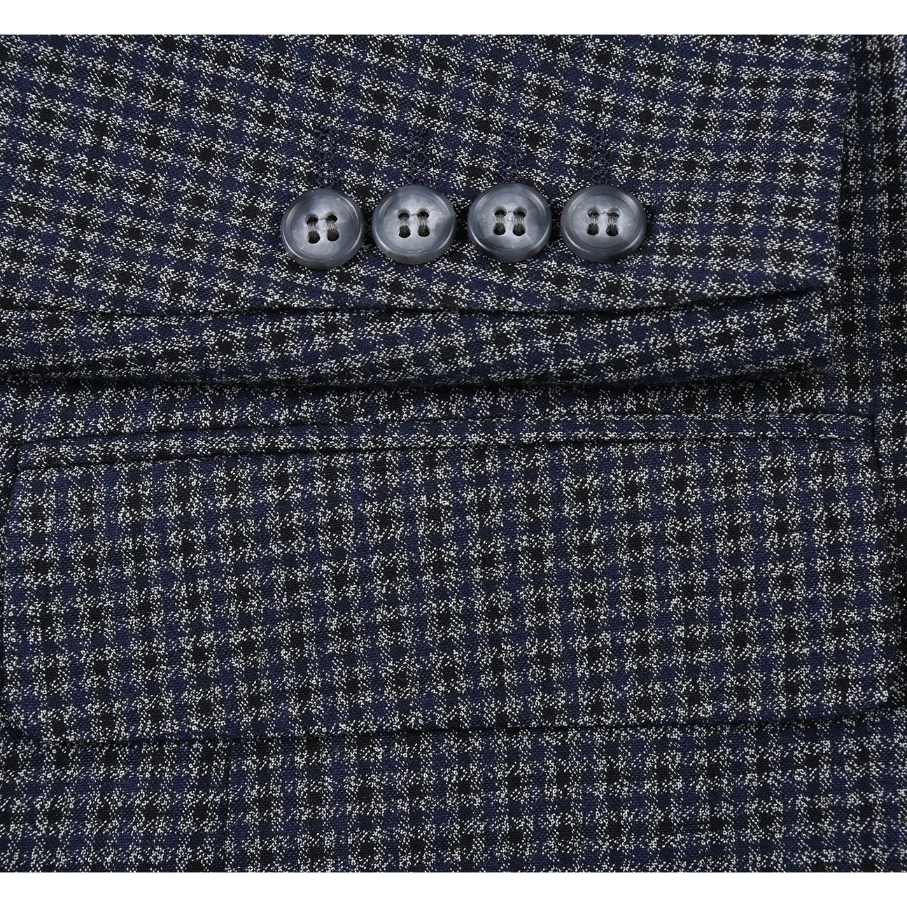 Renoir Blue Check Slim Fit Sport Coat