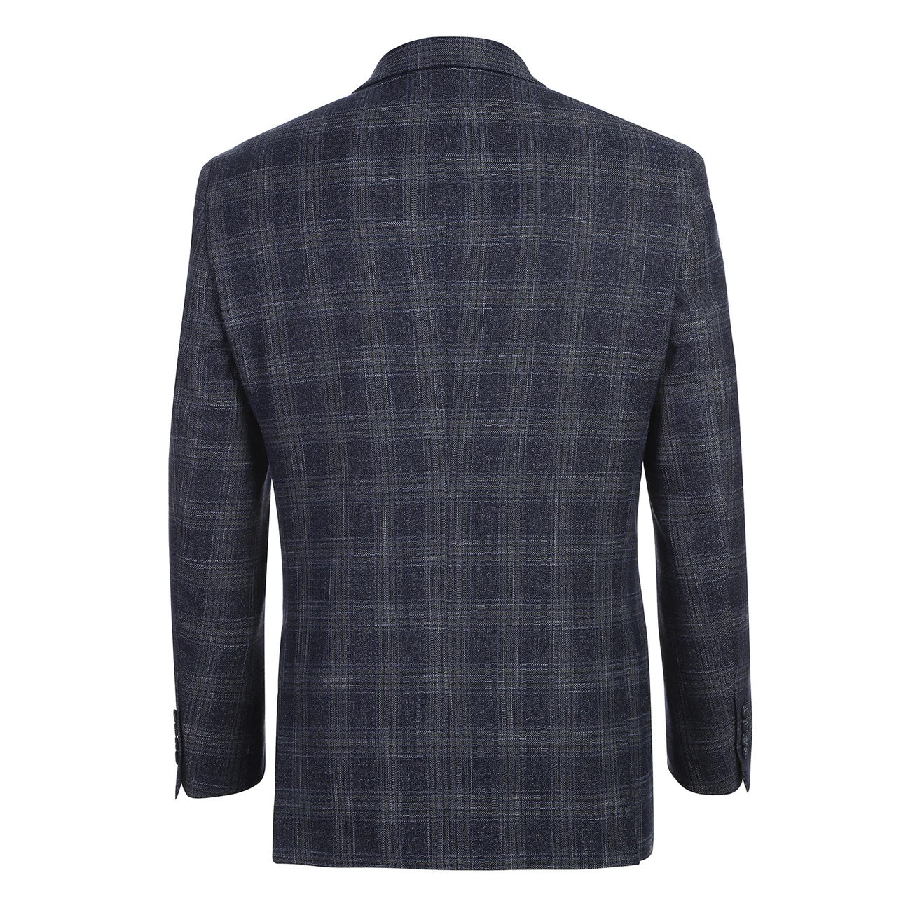 Renoir Navy Windowpane Classic Fit Sport Coat