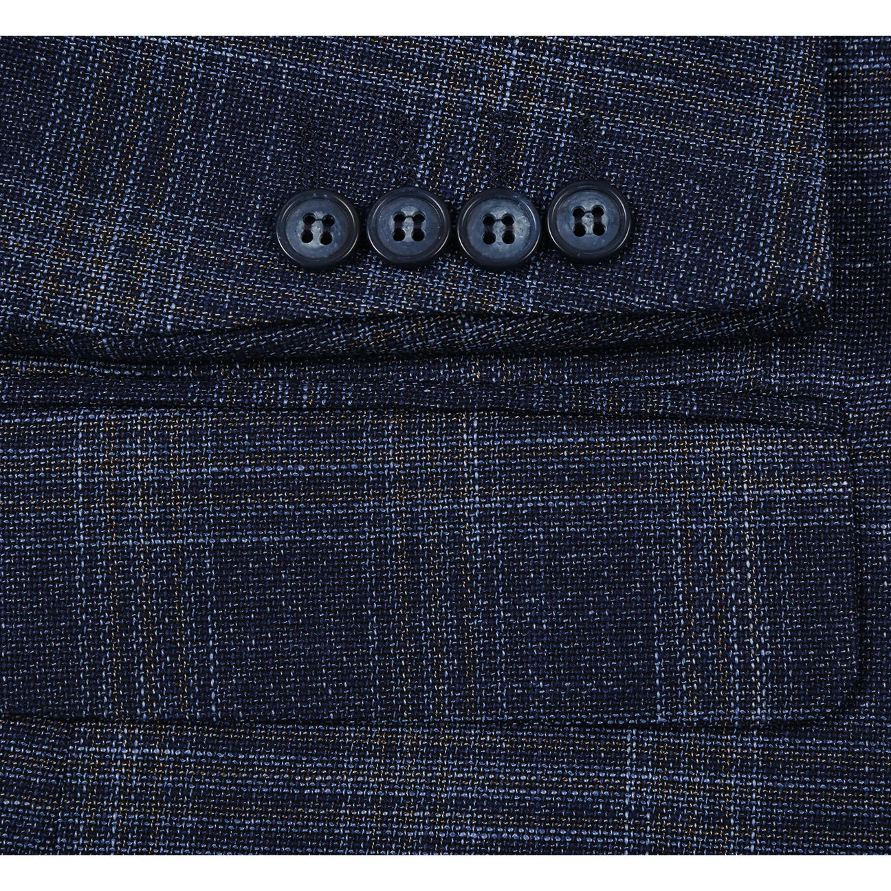 Renoir Navy Windowpane Classic Fit Sport Coat