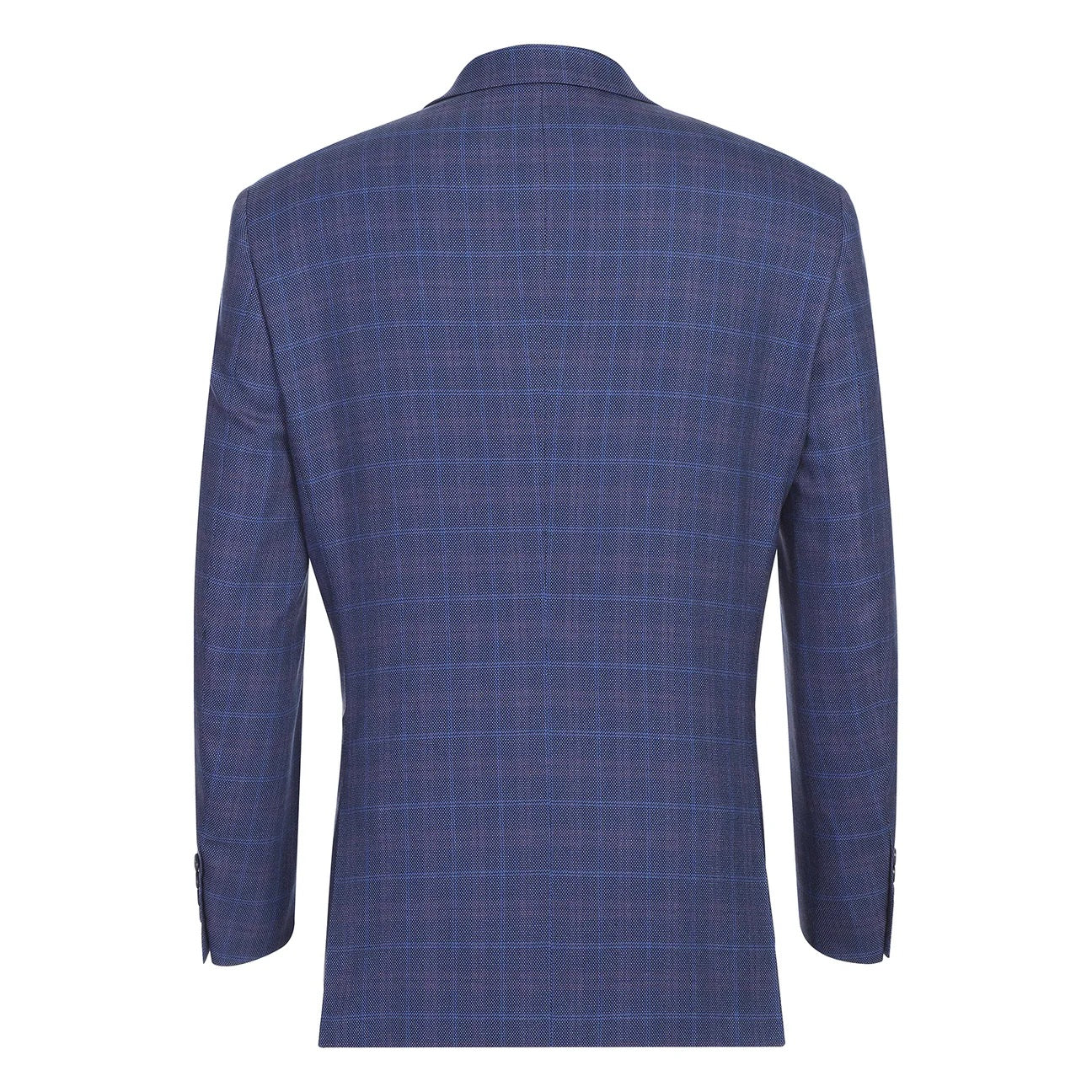 Renoir Blue Windowpane Classic Fit Sport Coat