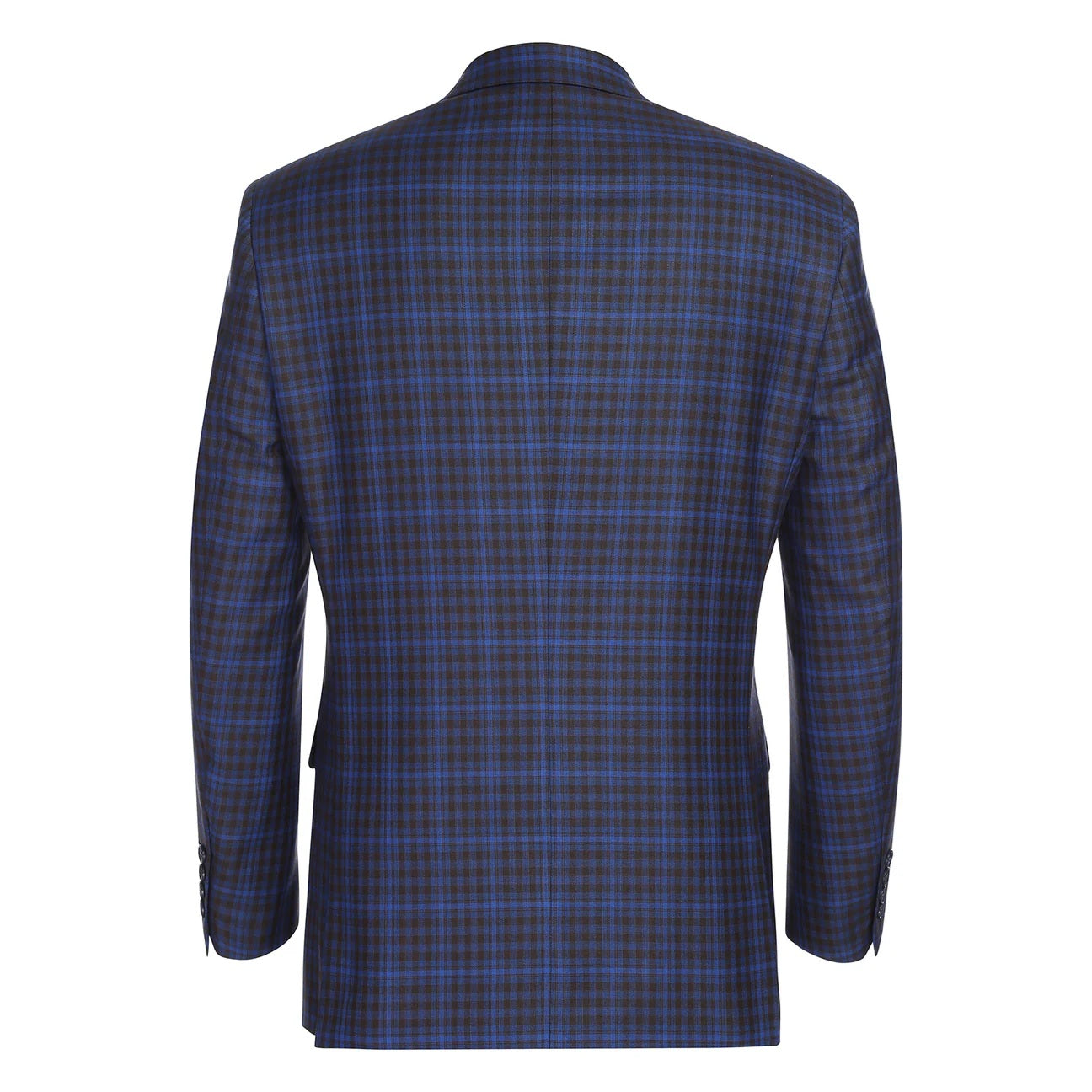 Renoir Blue Plaid Slim Fit Sport Coat