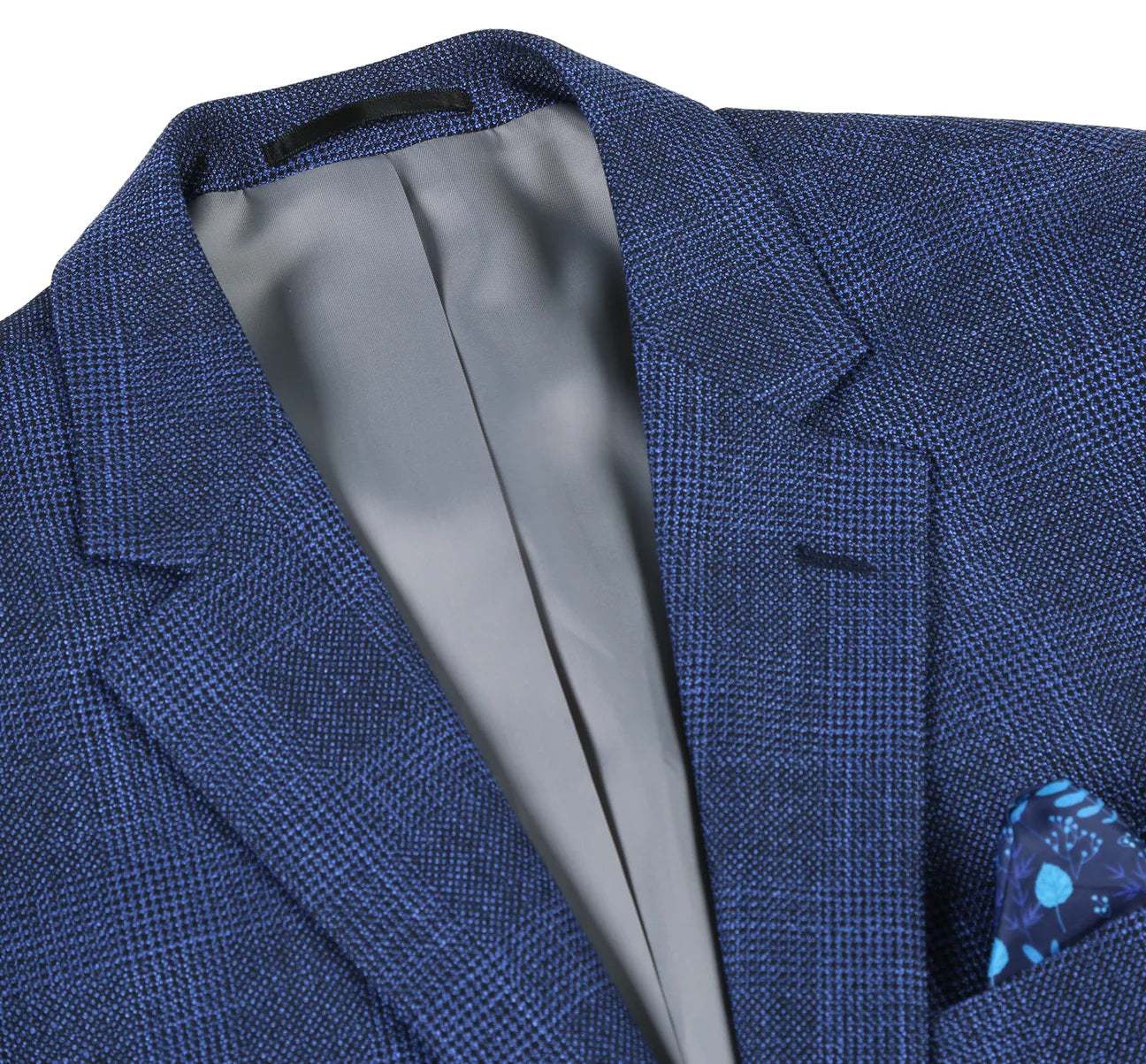 Renoir Navy Plaid Classic Fit Sport Coat