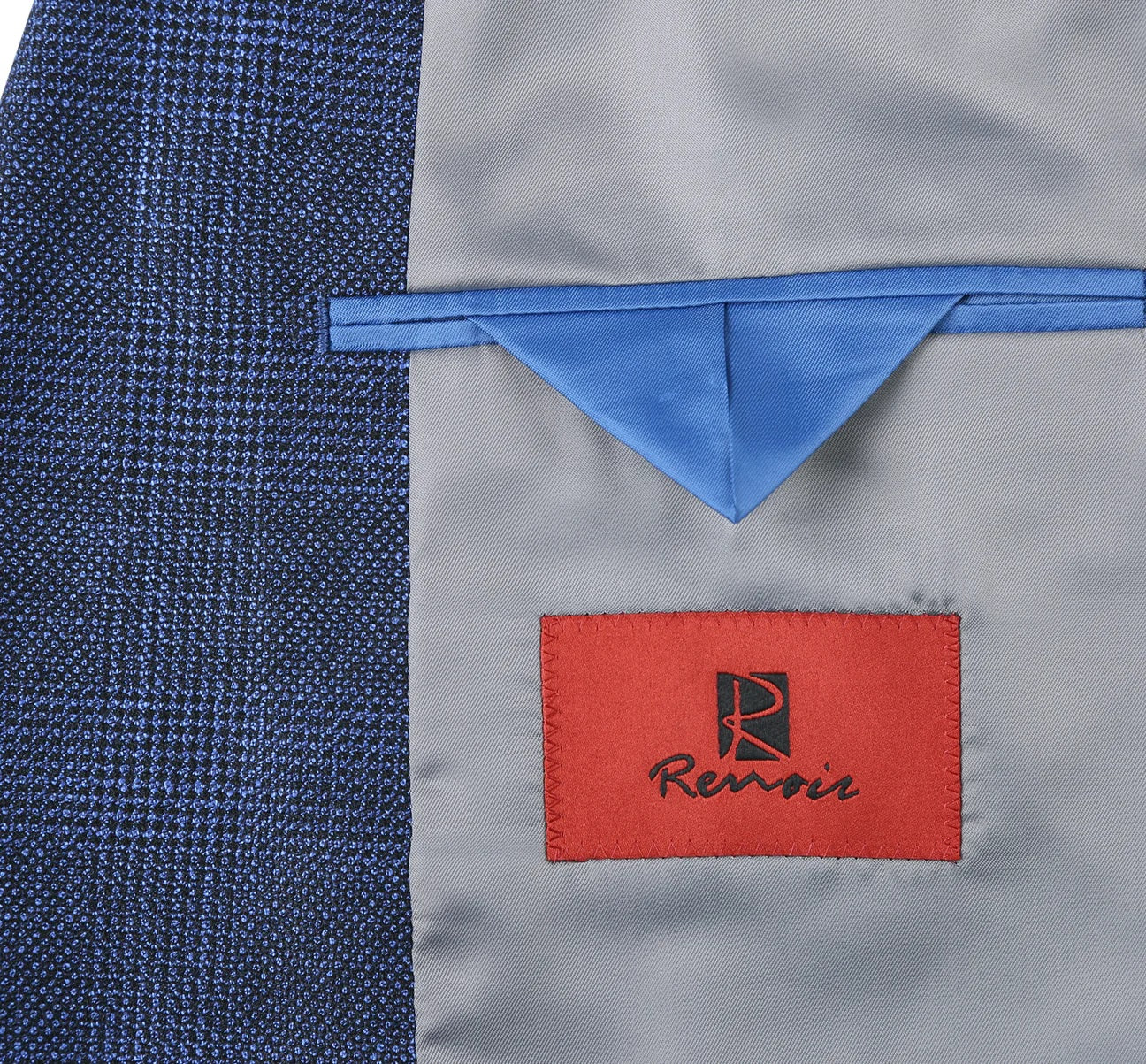 Renoir Navy Plaid Classic Fit Sport Coat