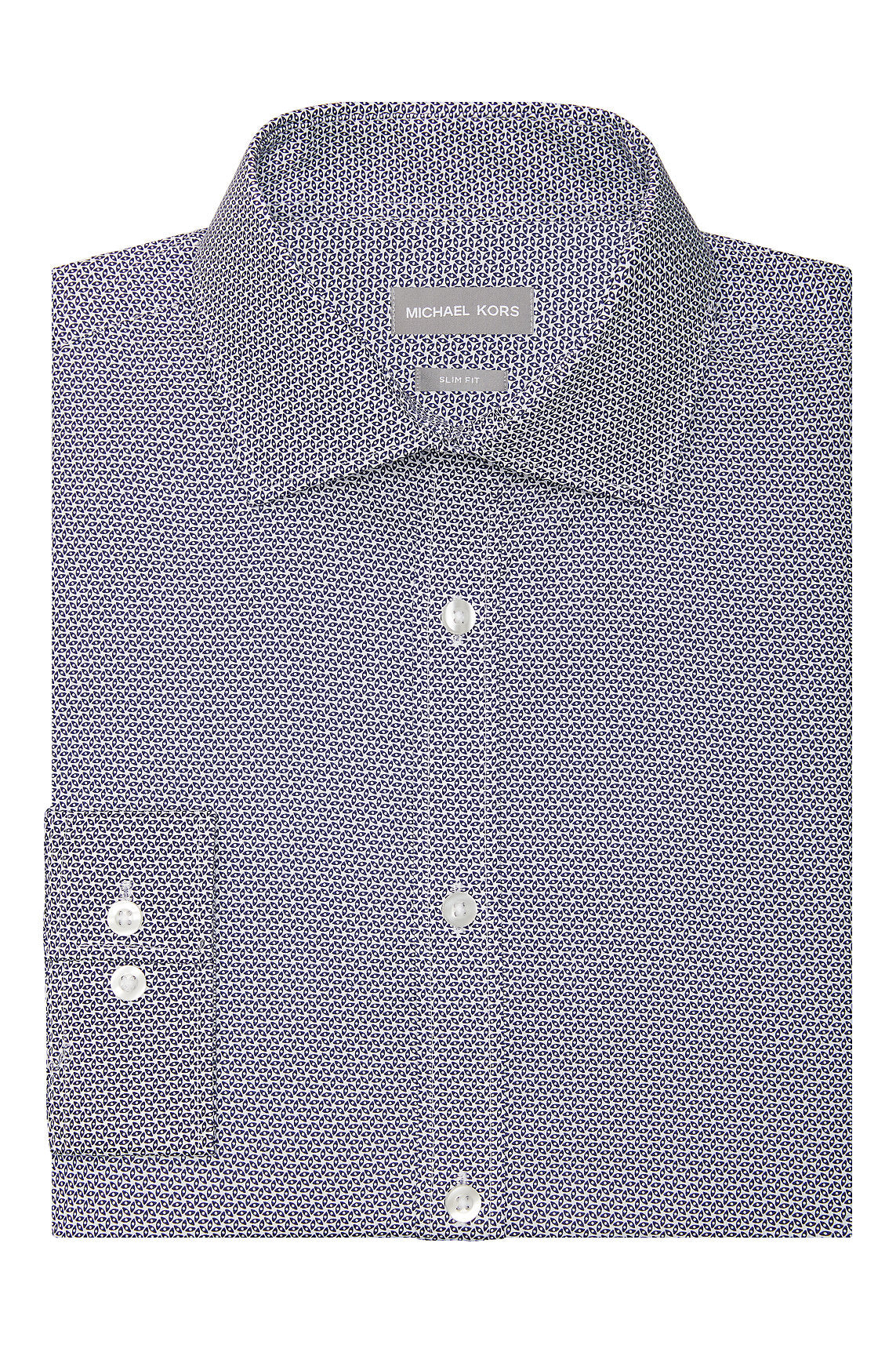 Michael Kors Slim Fit Fashion Print Dress Shirt