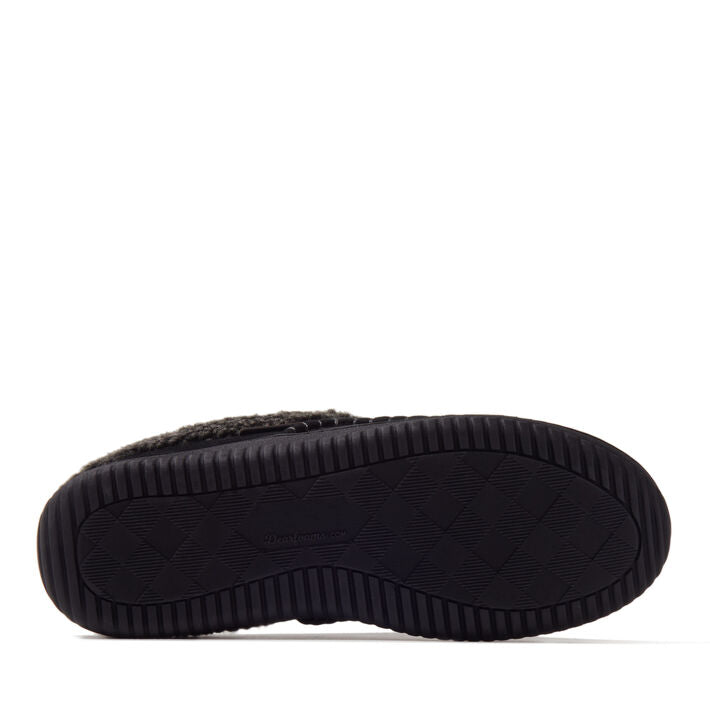 Dearfoams Marshall Microsuede Moc Toe Clog with Berber Cuff