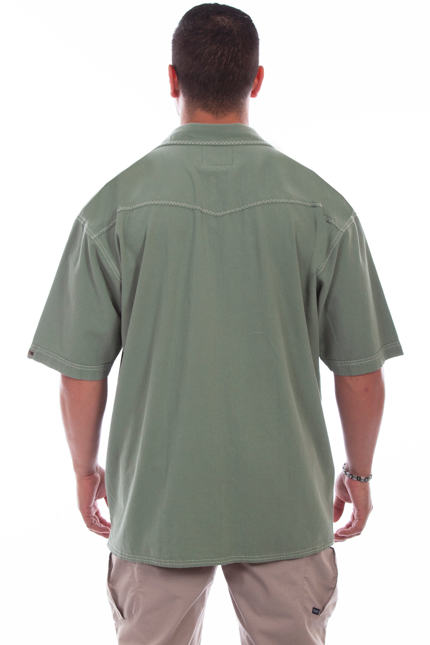 Farthest Point Casuals Palm Embroidery Shirt