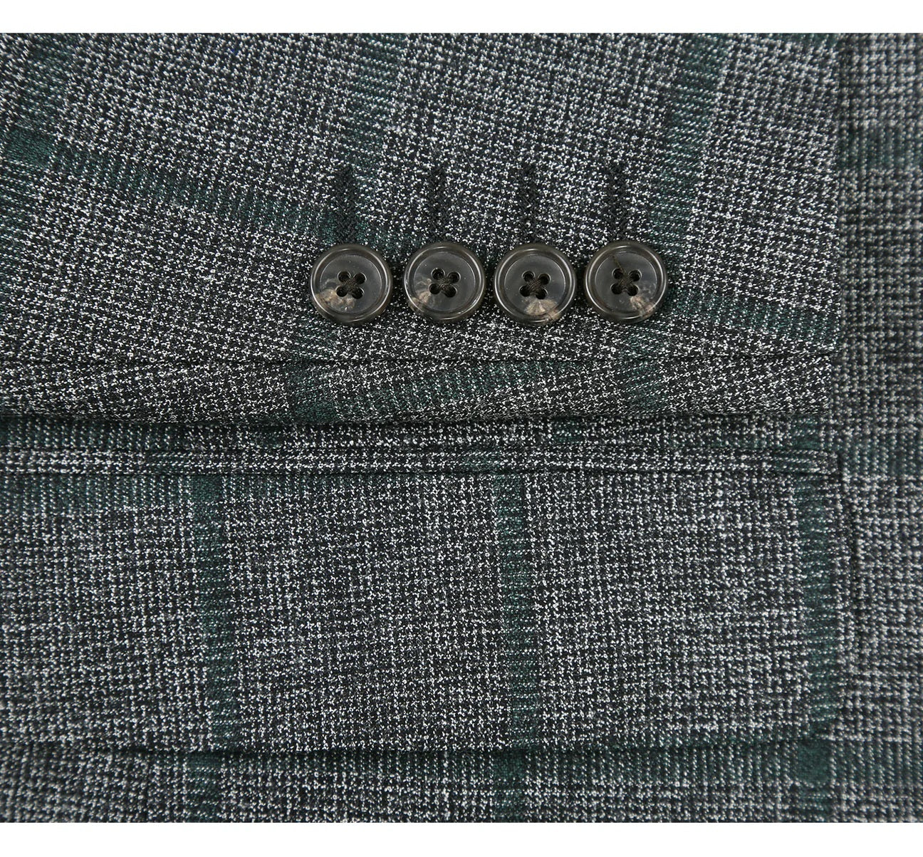 Renoir Grey Windowpane Classic Fit Sport Coat