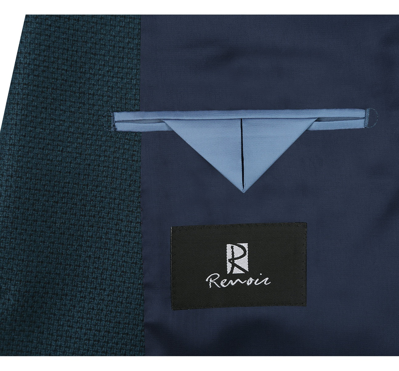 Renoir Teal Birdseye Slim Fit Sport Coat