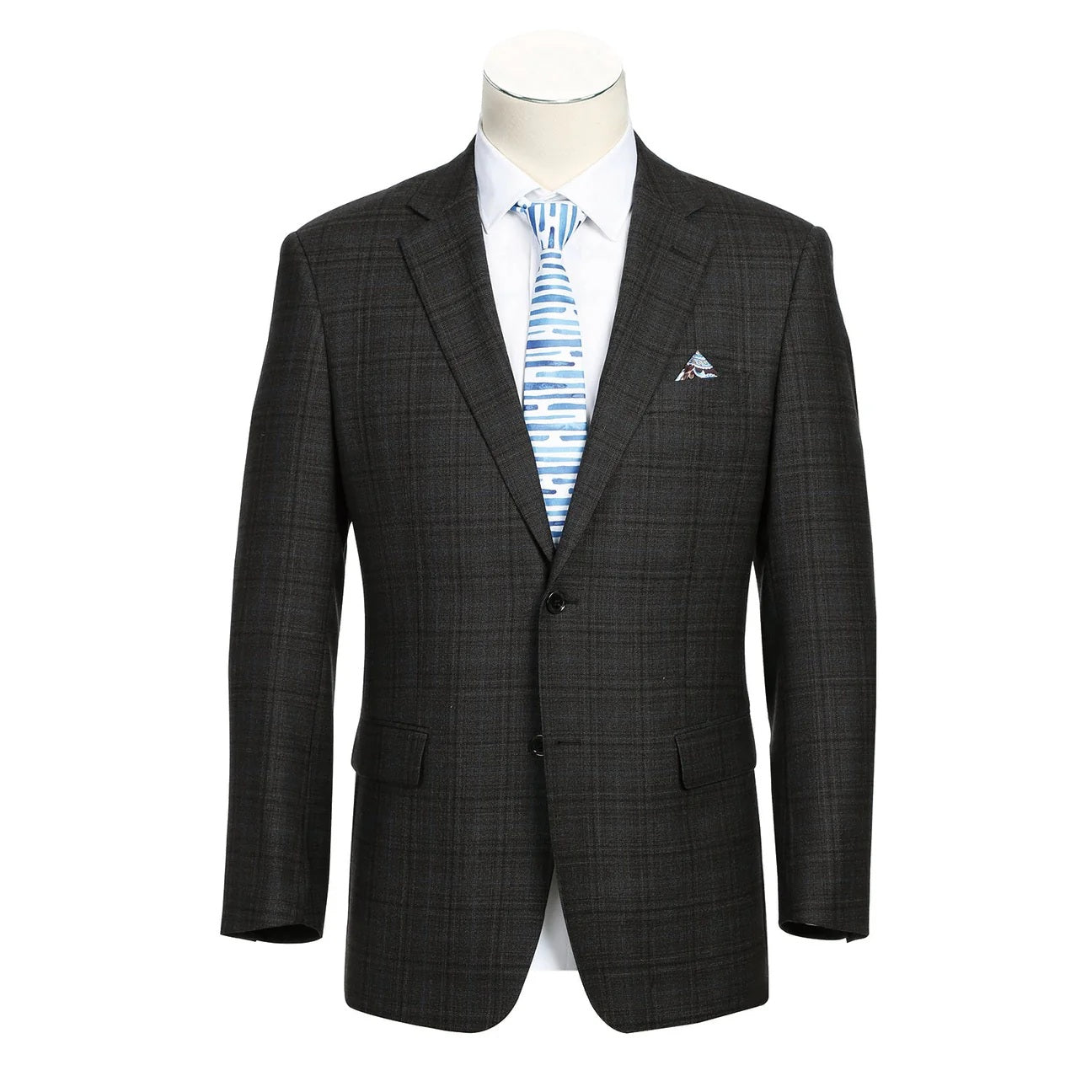Renoir Brown Check Classic Fit Sport Coat