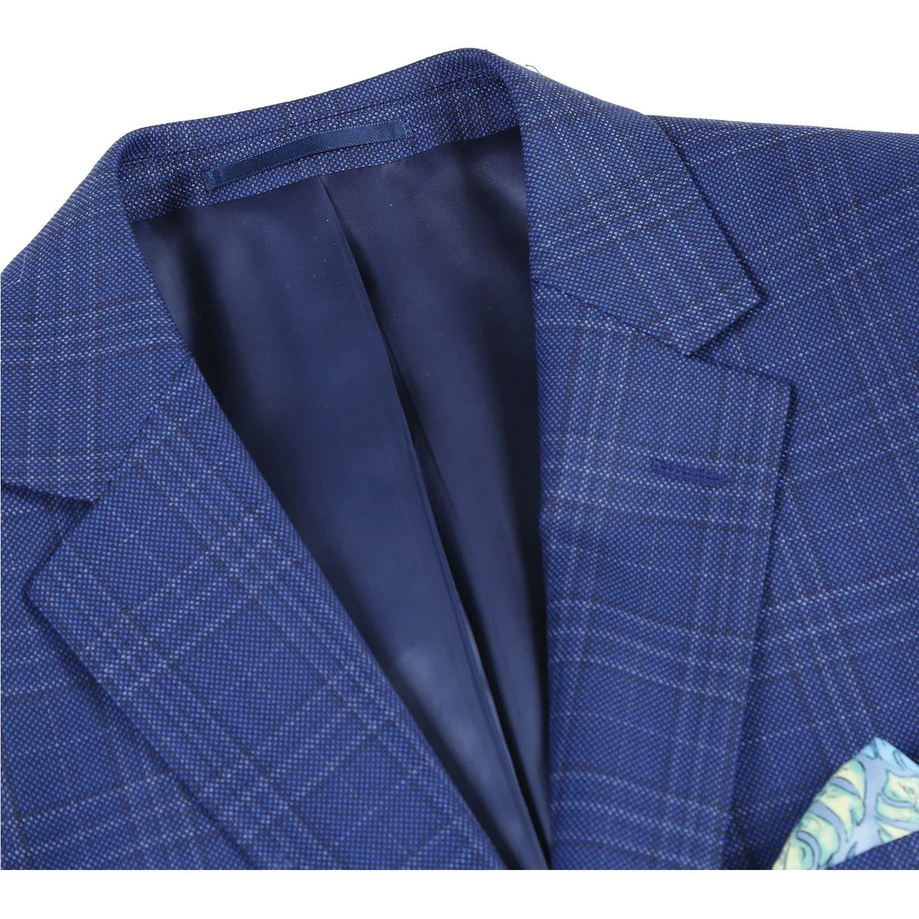 Renoir Blue Check Slim Fit Sport Coat