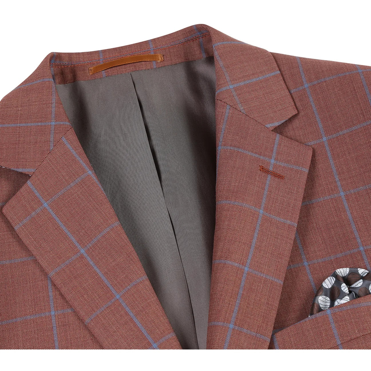Renoir Brown Windowpane Classic Fit Sport Coat