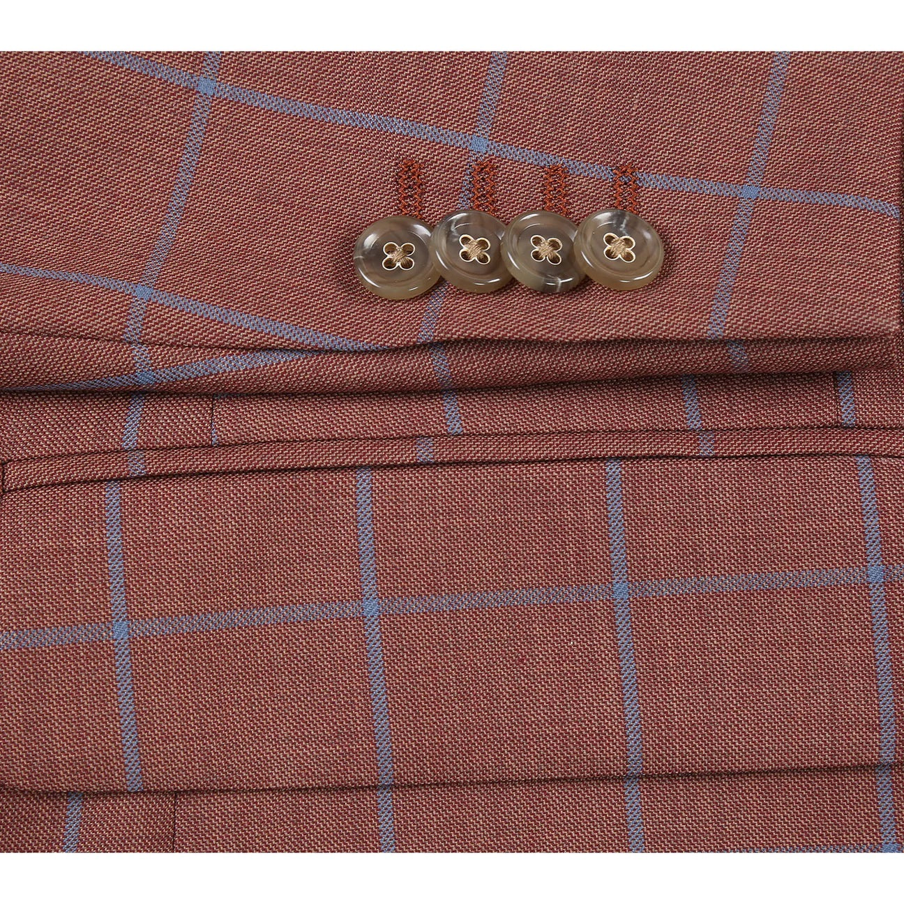 Renoir Brown Windowpane Classic Fit Sport Coat