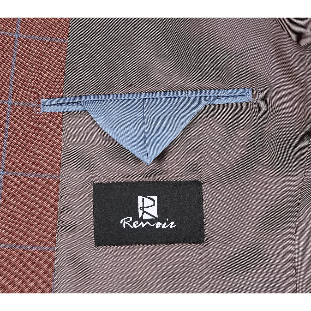 Renoir Brown Windowpane Classic Fit Sport Coat