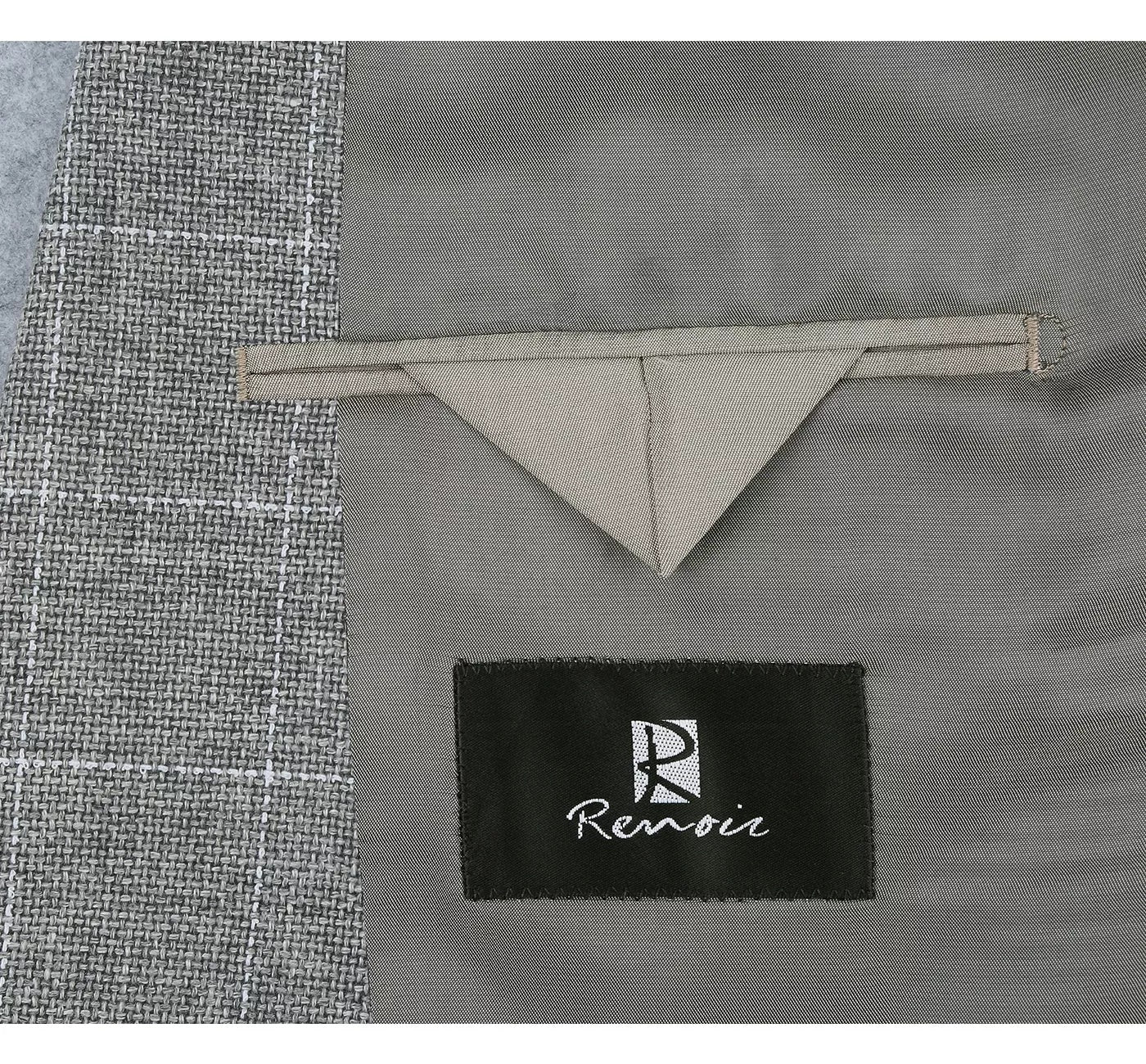 Renoir Gray Windowpane Slim Fit Sport Coat