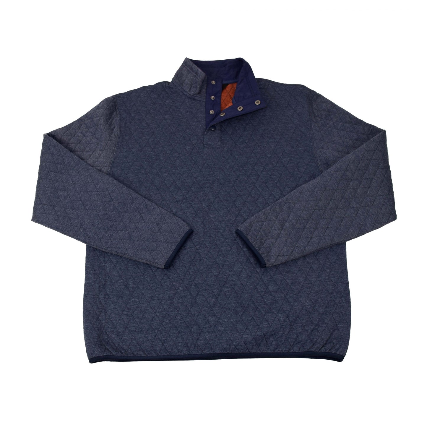 FX Fusion Snap Mock Neck Quilted Sweater
