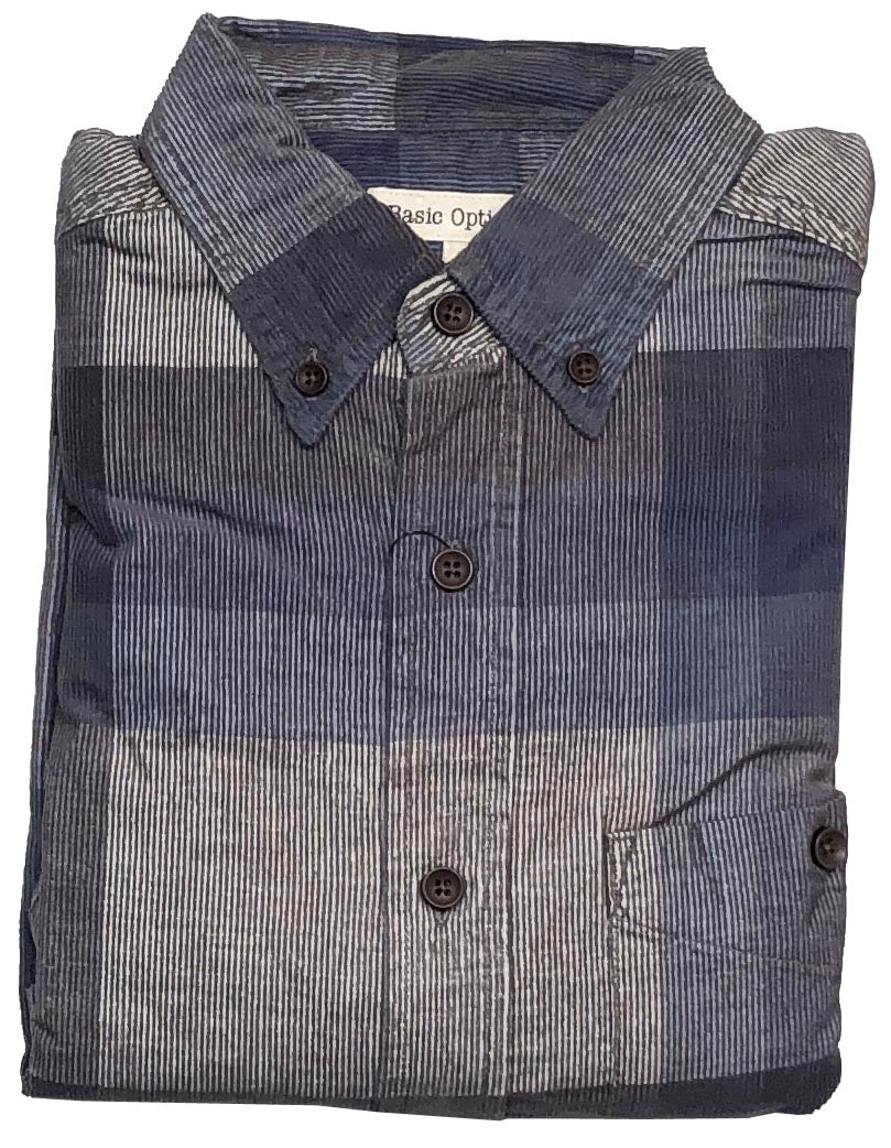 Basic Options Yarn Dyed Corduroy Plaid Shirt