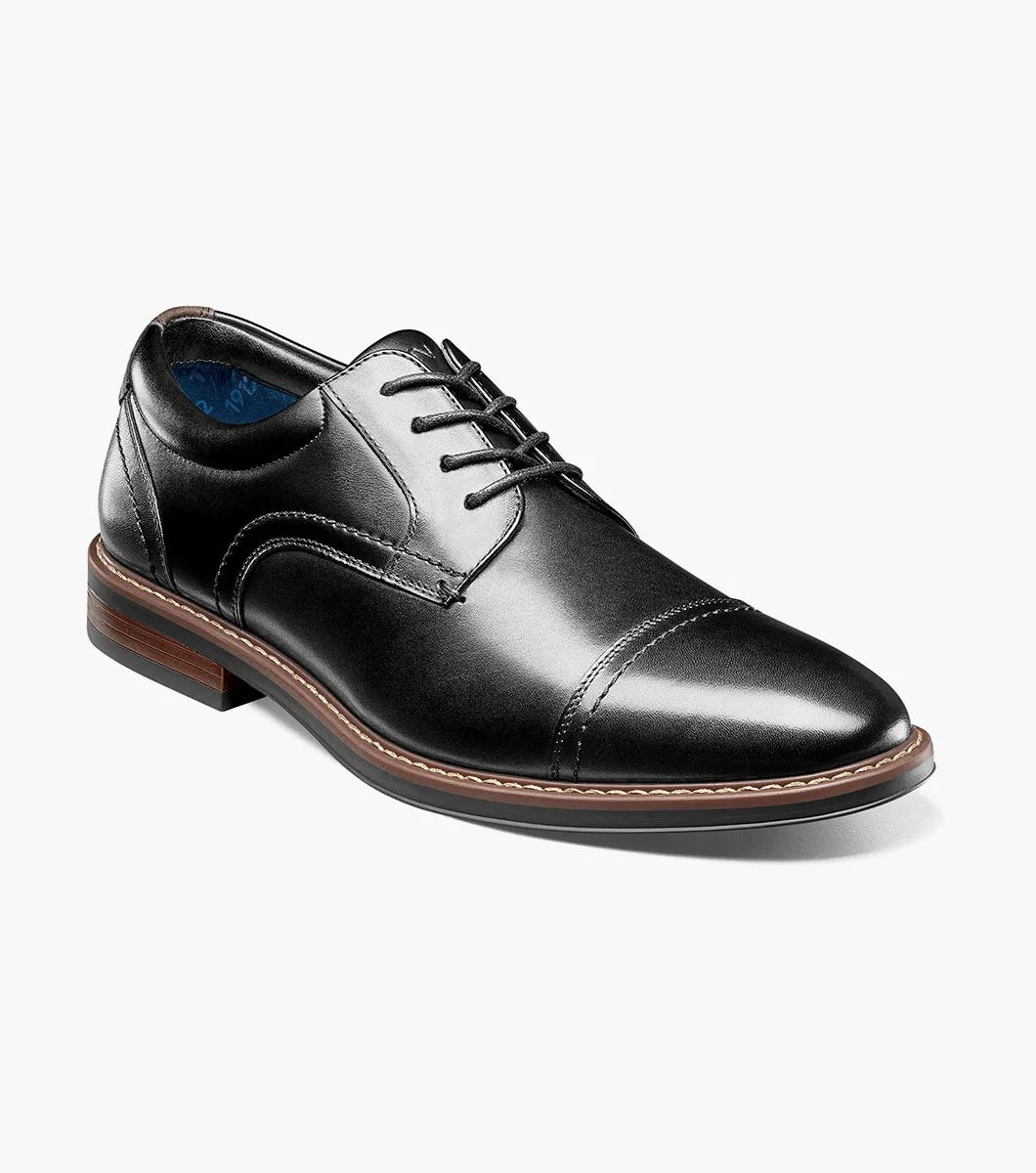Nunn Bush Centro Flex Cap Toe Oxford 14 Men's Black