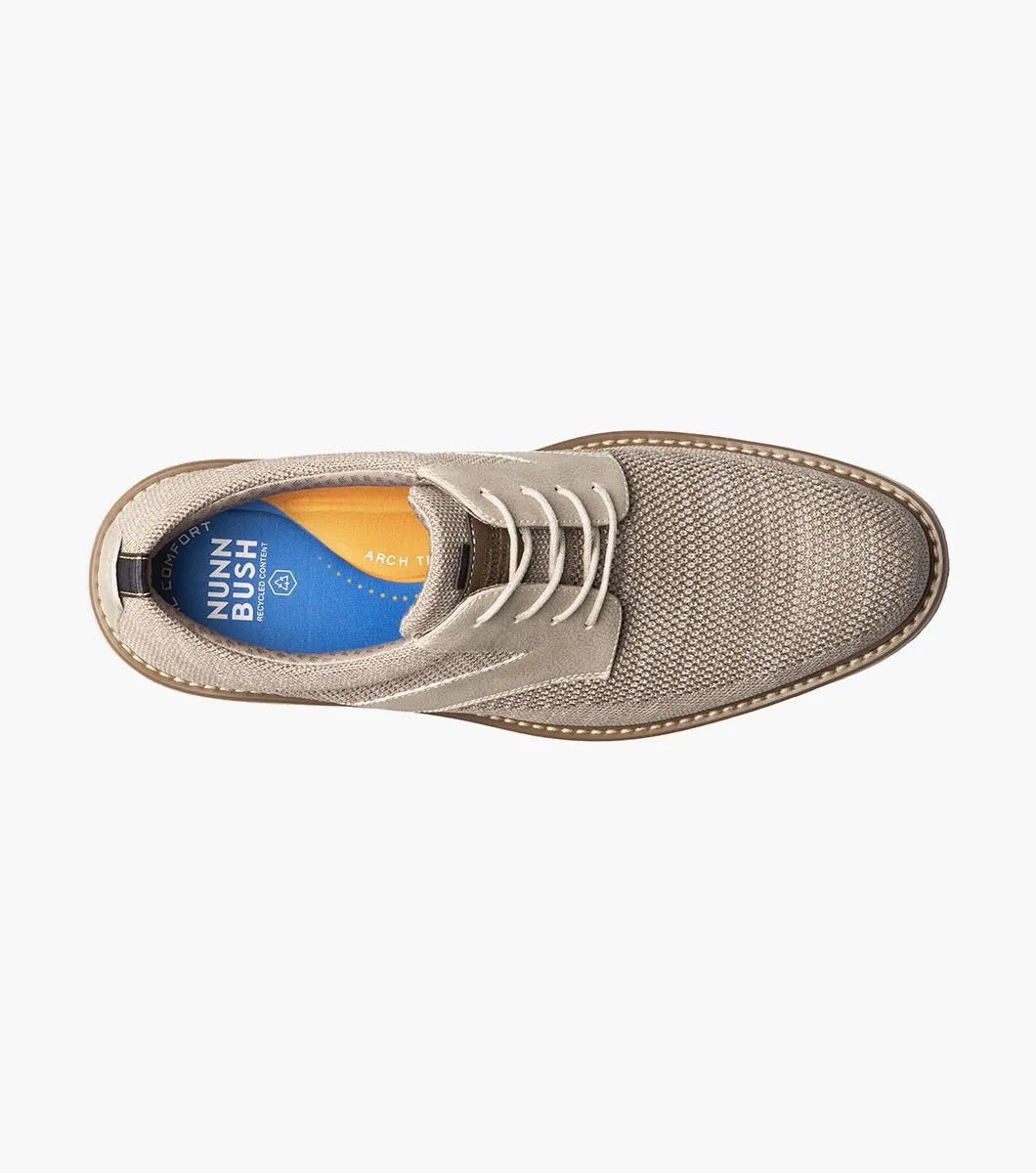 Nunn Bush Griff Knit Plain Toe Oxford - Taupe Multi
