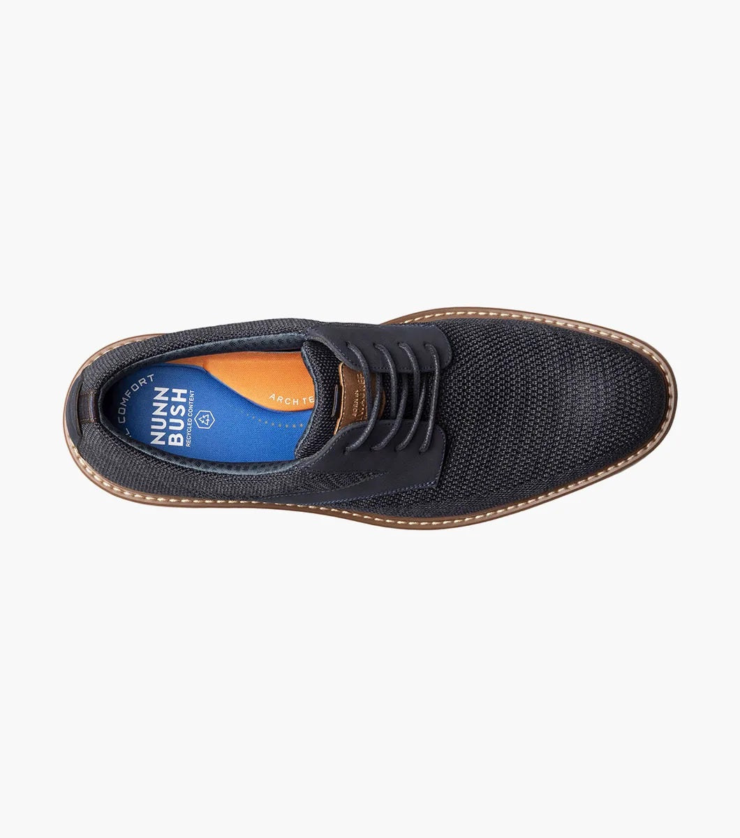Nunn Bush Griff Knit Plain Toe Oxford - Navy Multi
