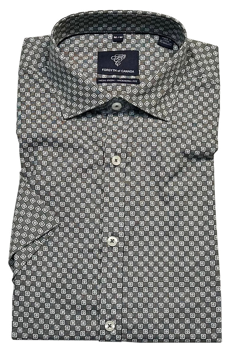 Forsyth of Canada Short Sleeve Modern Fit Non-Iron Stretch Sport Shirt