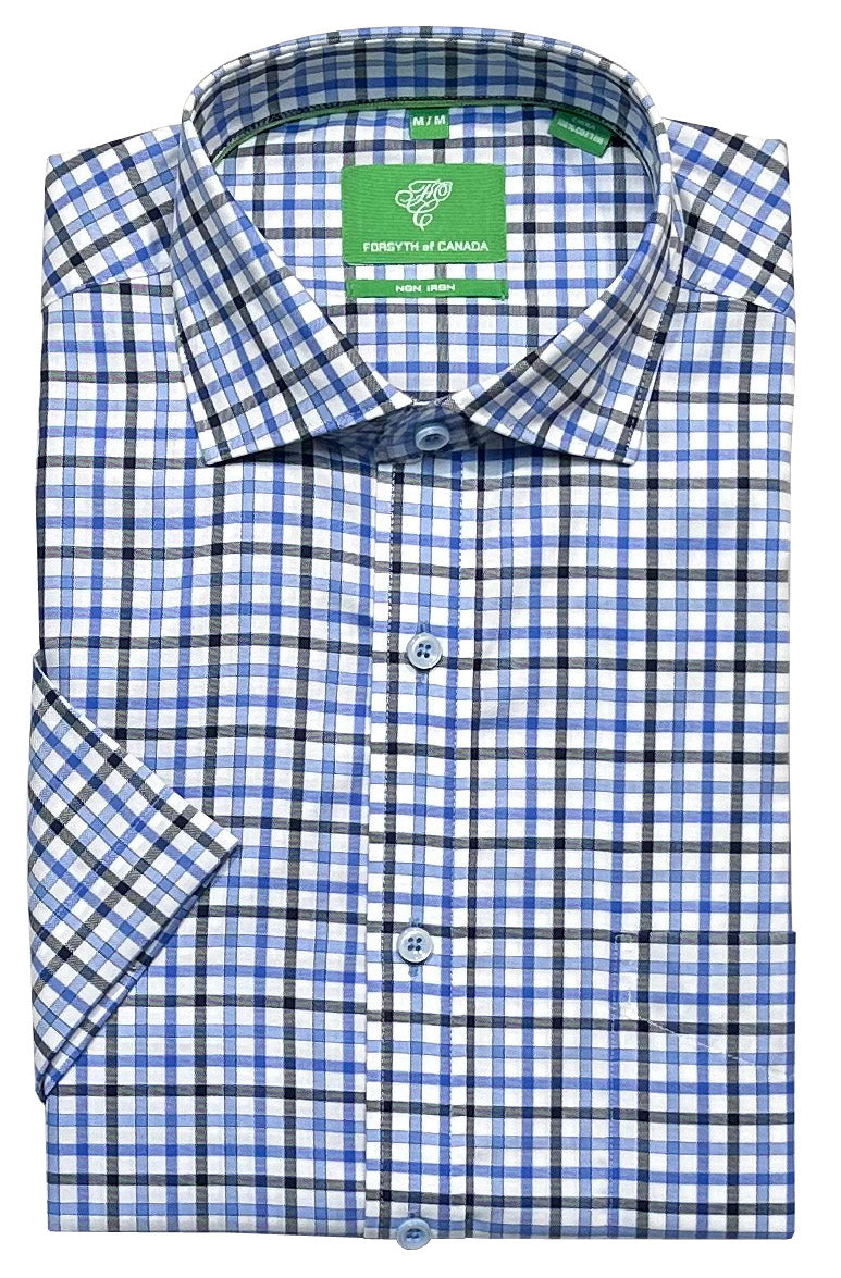 Forsyth of Canada Short Sleeve Tailored Fit Non-Iron Sport Shirt