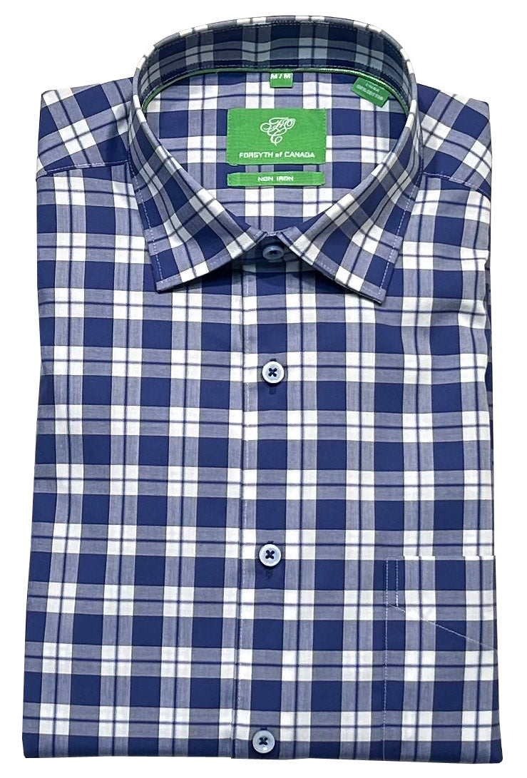 Forsyth of Canada Long Sleeve Tailored Fit Non-Iron Sport Shirt Bay / M Forsyth of Canada Long Sleeve Tailored Fit Non-Iron Sport Shirt Bay / M