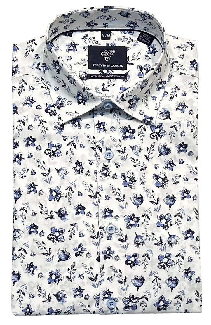 Forsyth of Canada Long Sleeve Modern Fit Non-Iron Stretch Sport Shirt