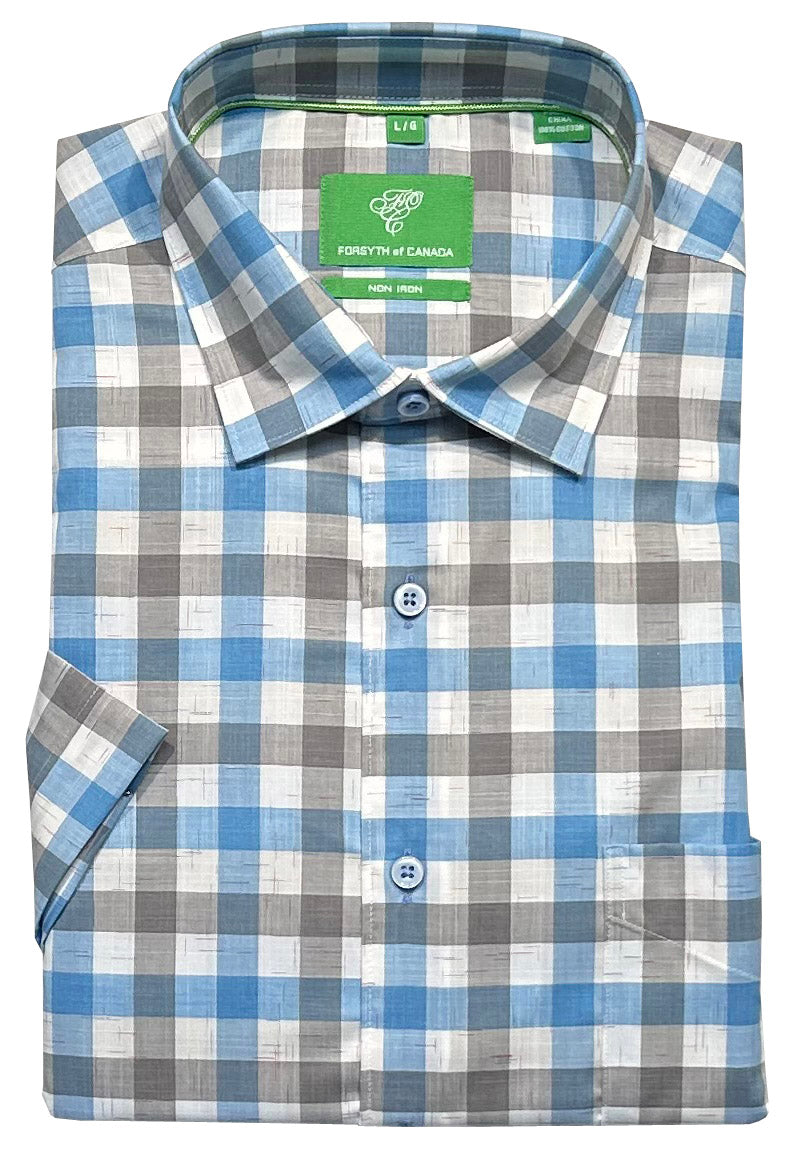 Forsyth of Canada Short Sleeve Tailored Fit Non-Iron Sport Shirt